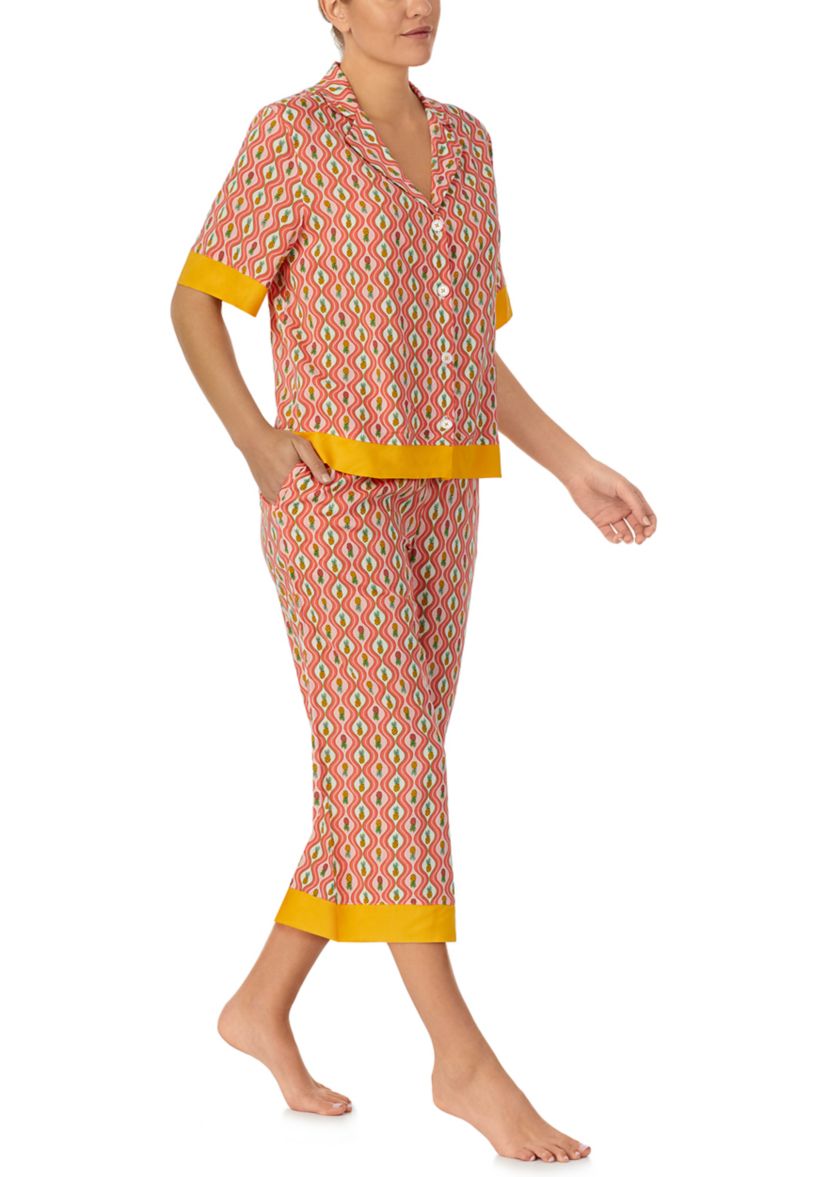 2 Piece Printed Pajama Set