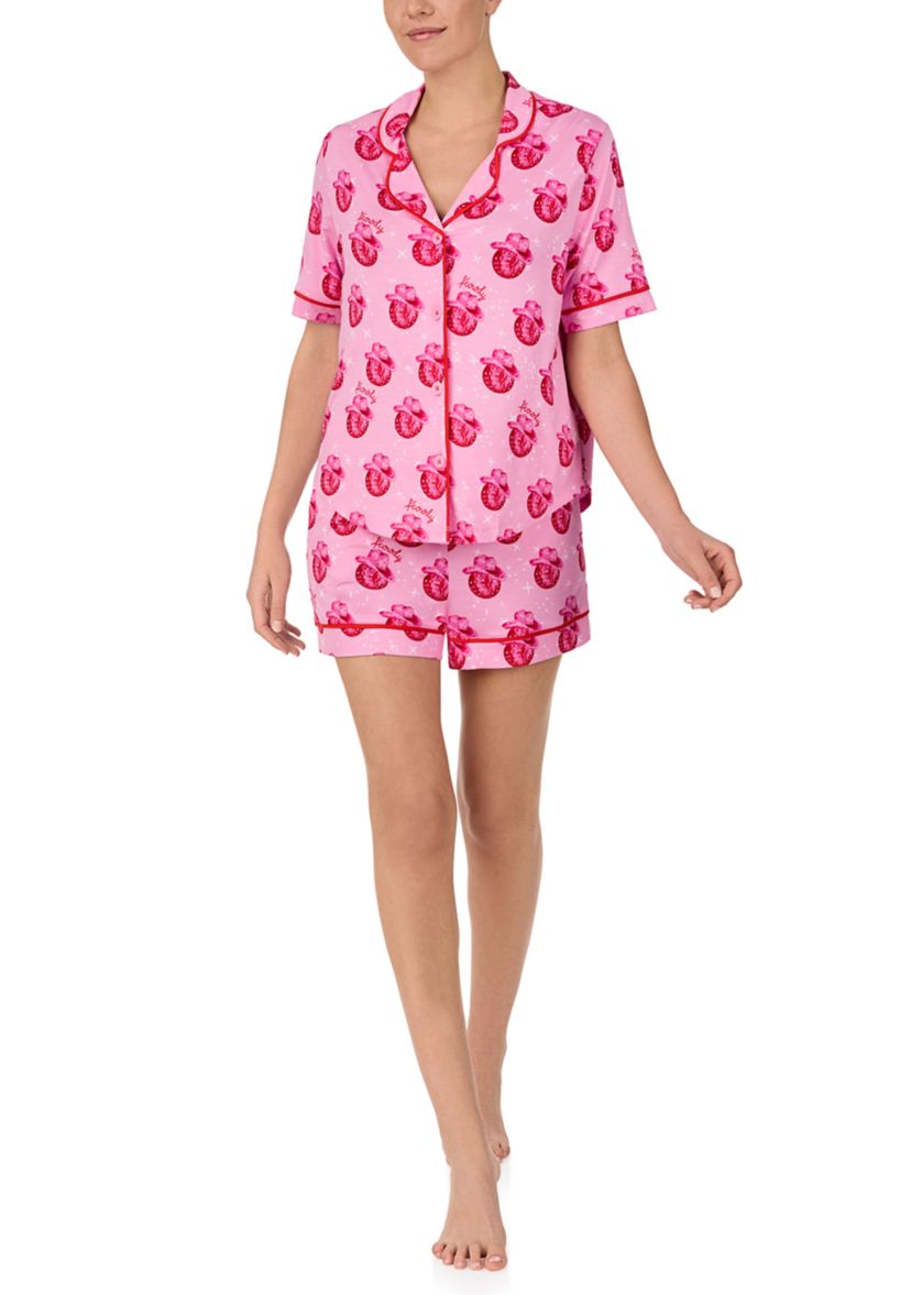 Printed Notched Pajama Set