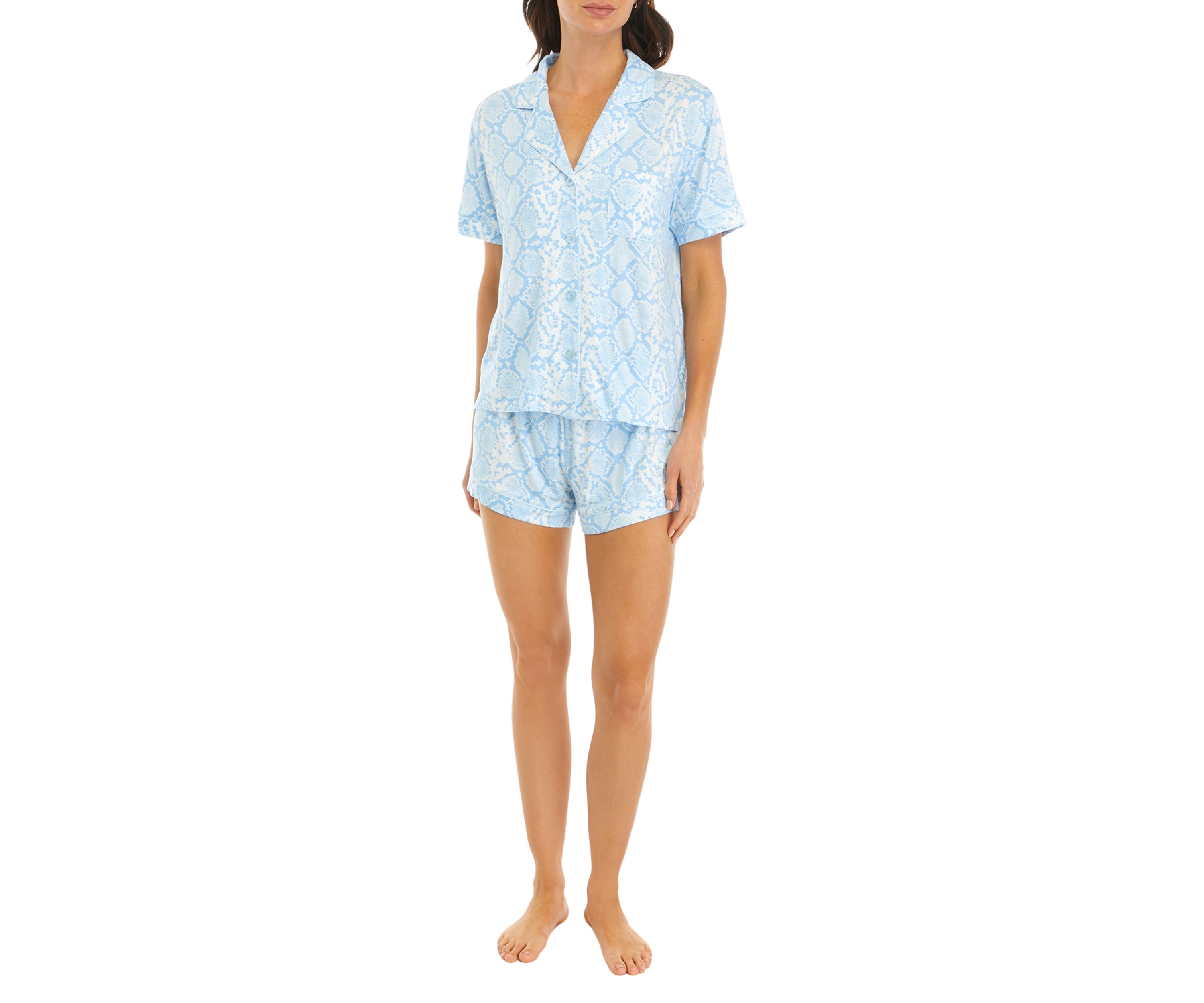 Printed Lacy Pajama Set 