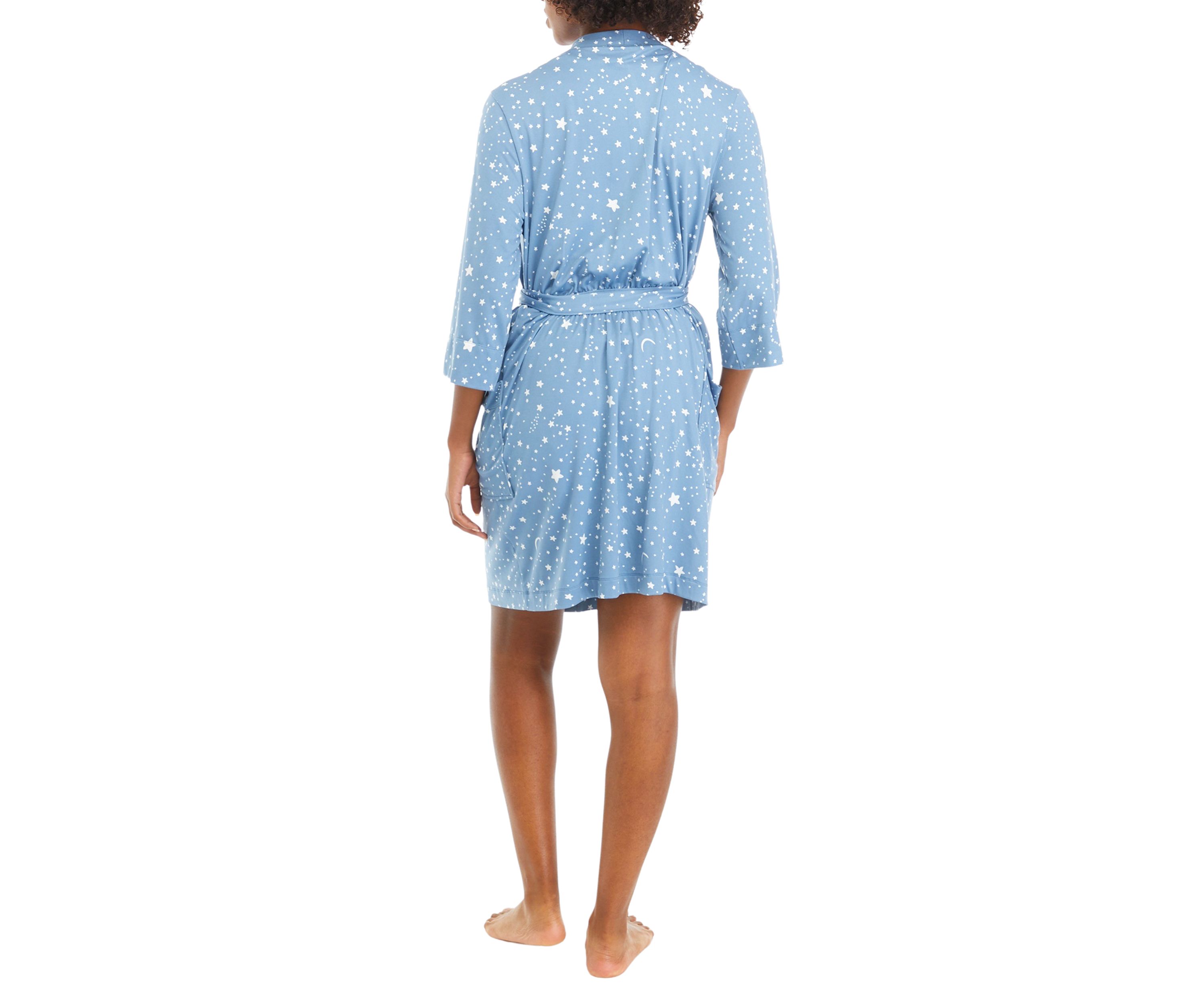 Printed Kimono Tank Top and Shorts Pajama Set