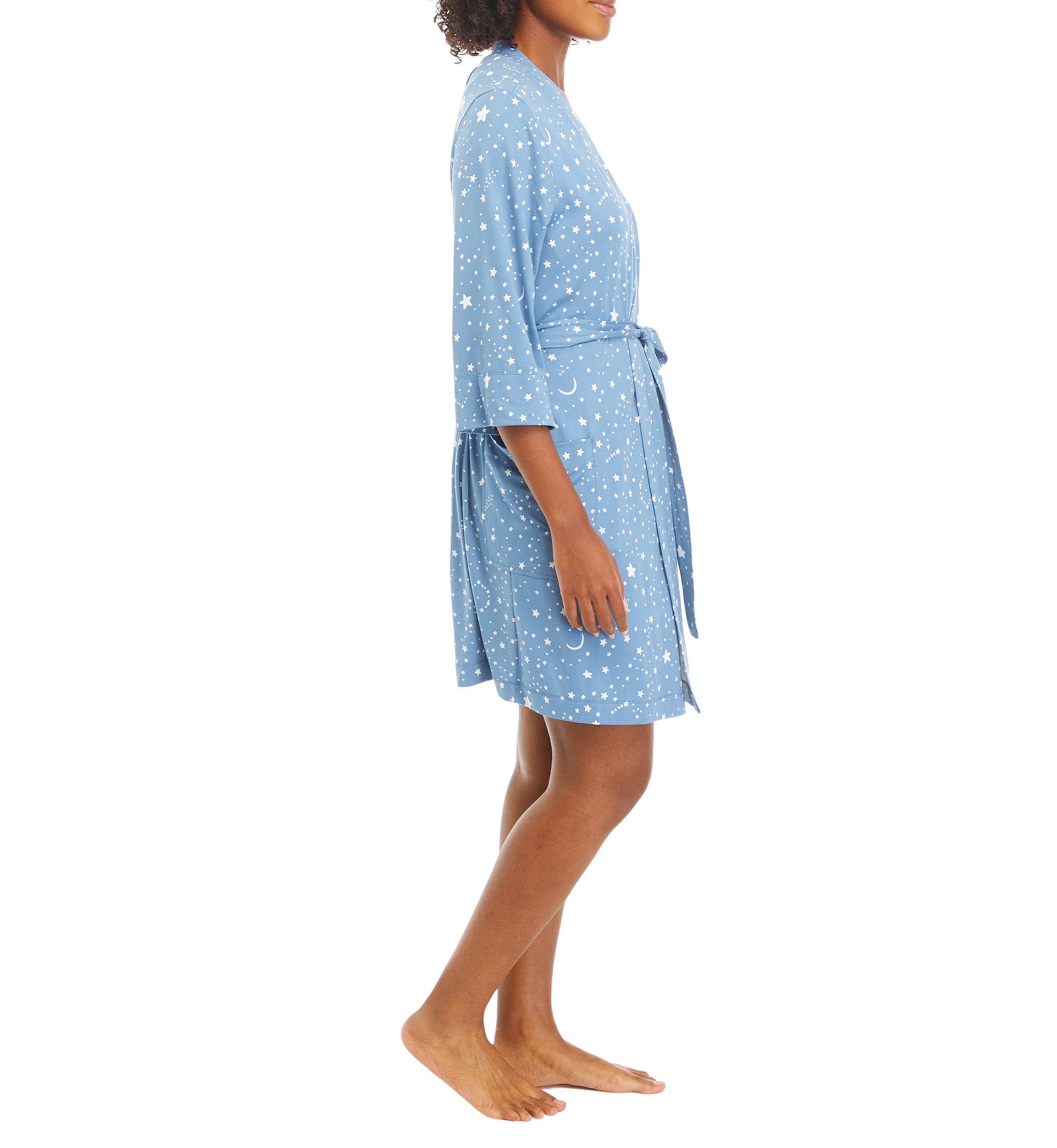 Printed Kimono Tank Top and Shorts Pajama Set