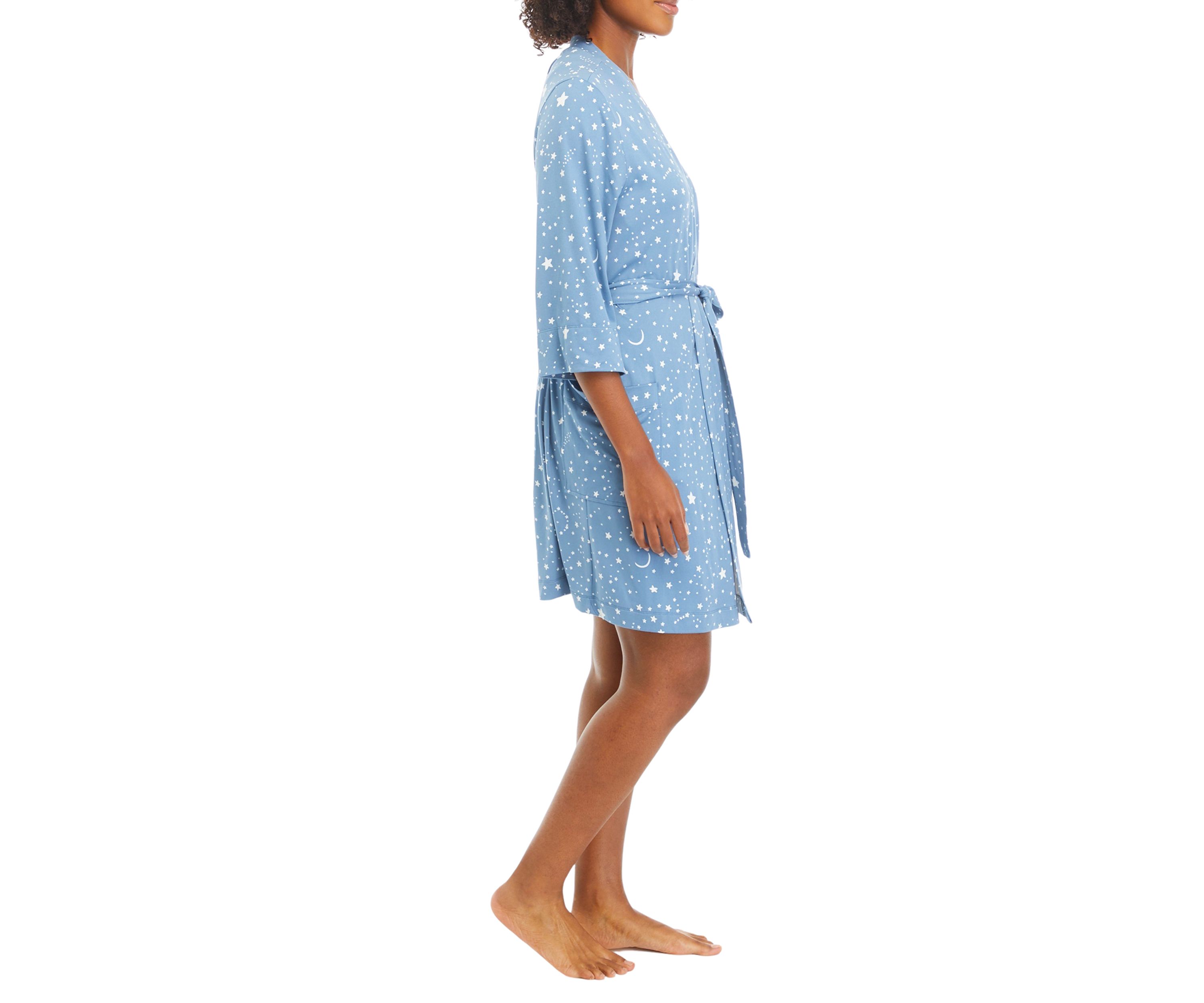 Printed Kimono Tank Top and Shorts Pajama Set