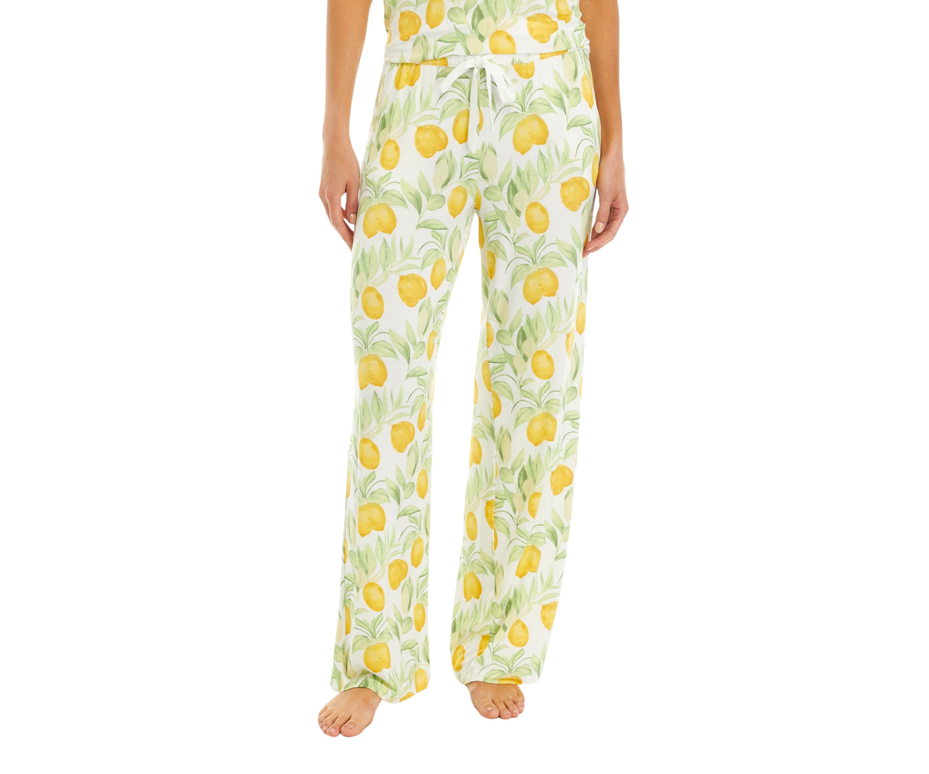 Lemon Printed Pajama Pants