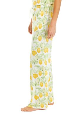 Lemon Printed Pajama Pants