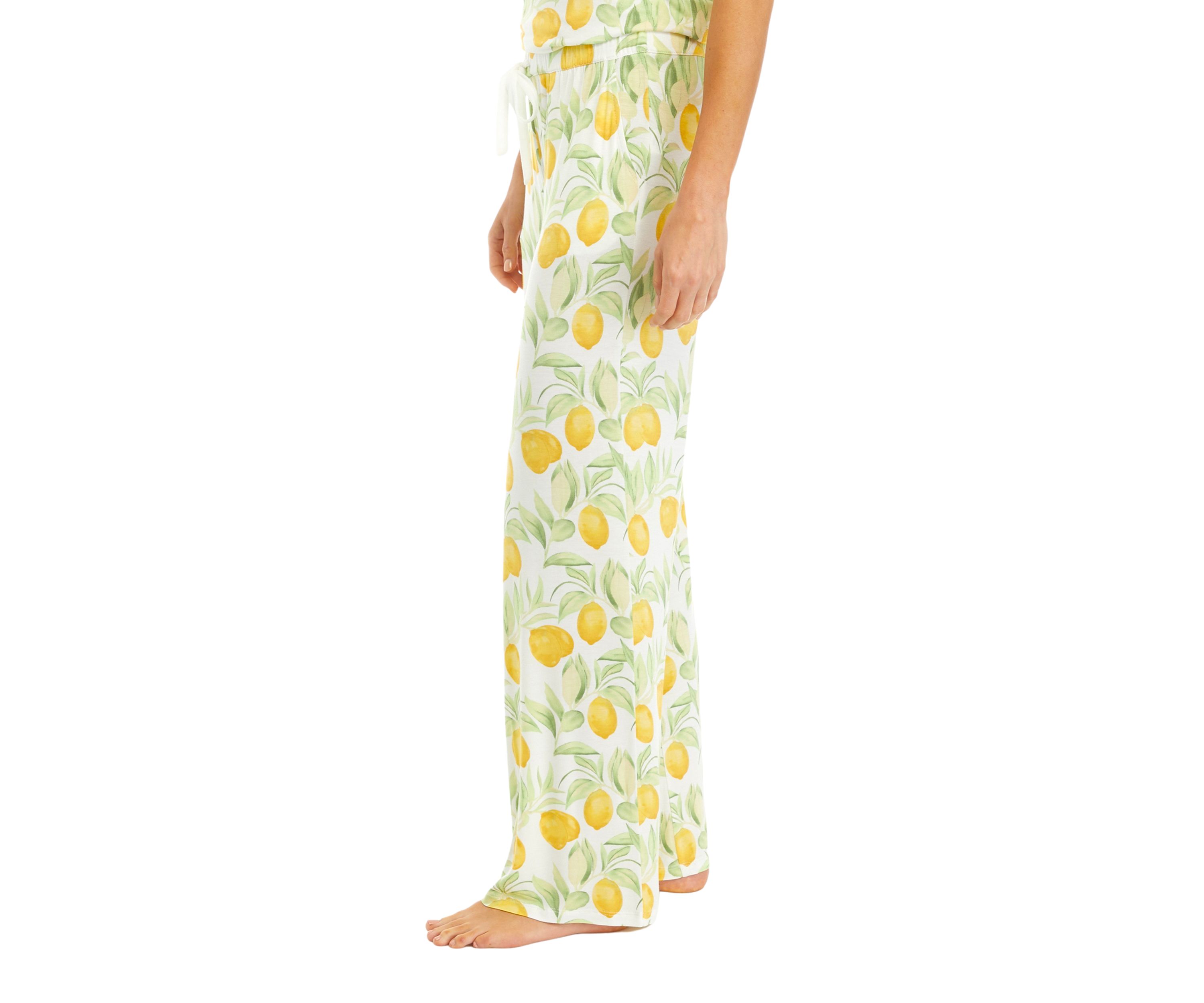 Lemon Printed Pajama Pants