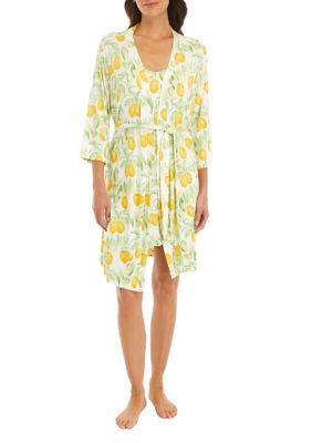 Lemon Print Robe