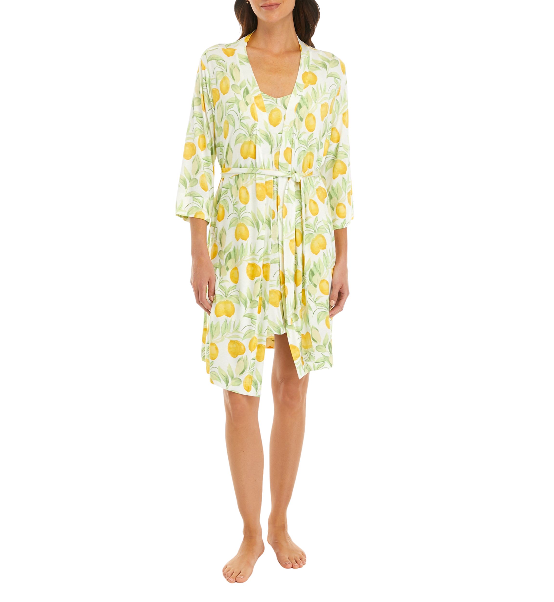 Lemon Print Robe 