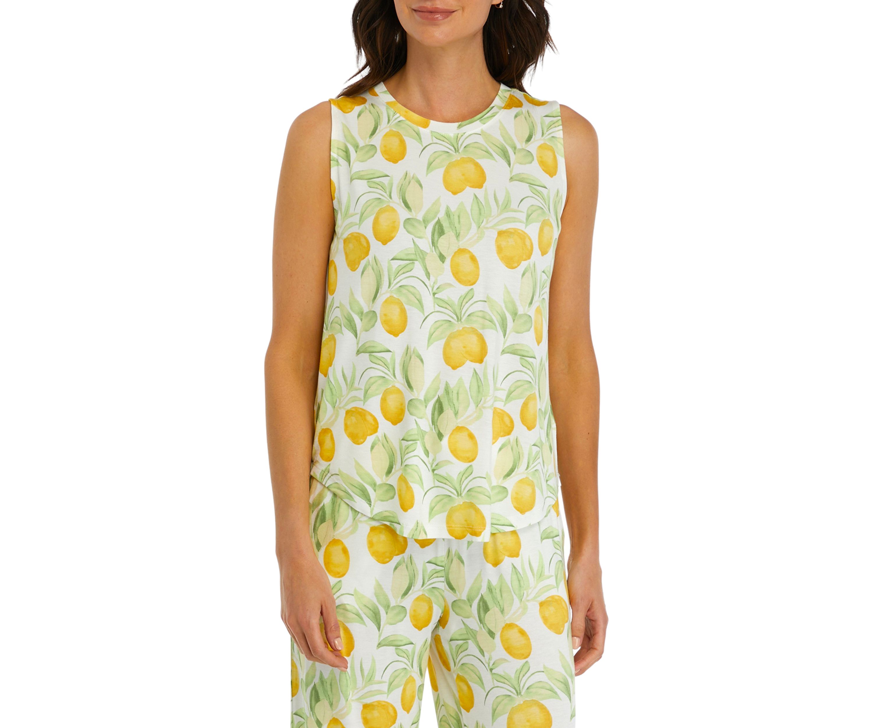 Lemon Print Sleep Tank 