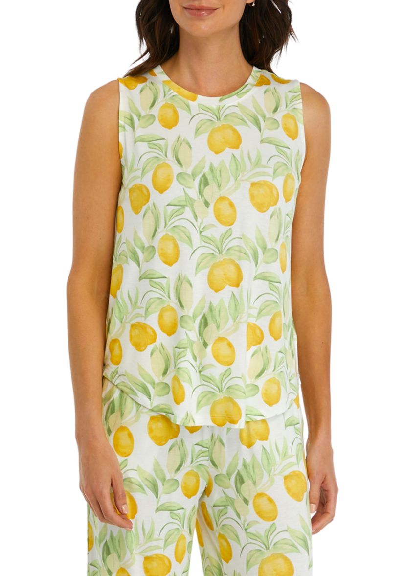 Lemon Print Sleep Tank 