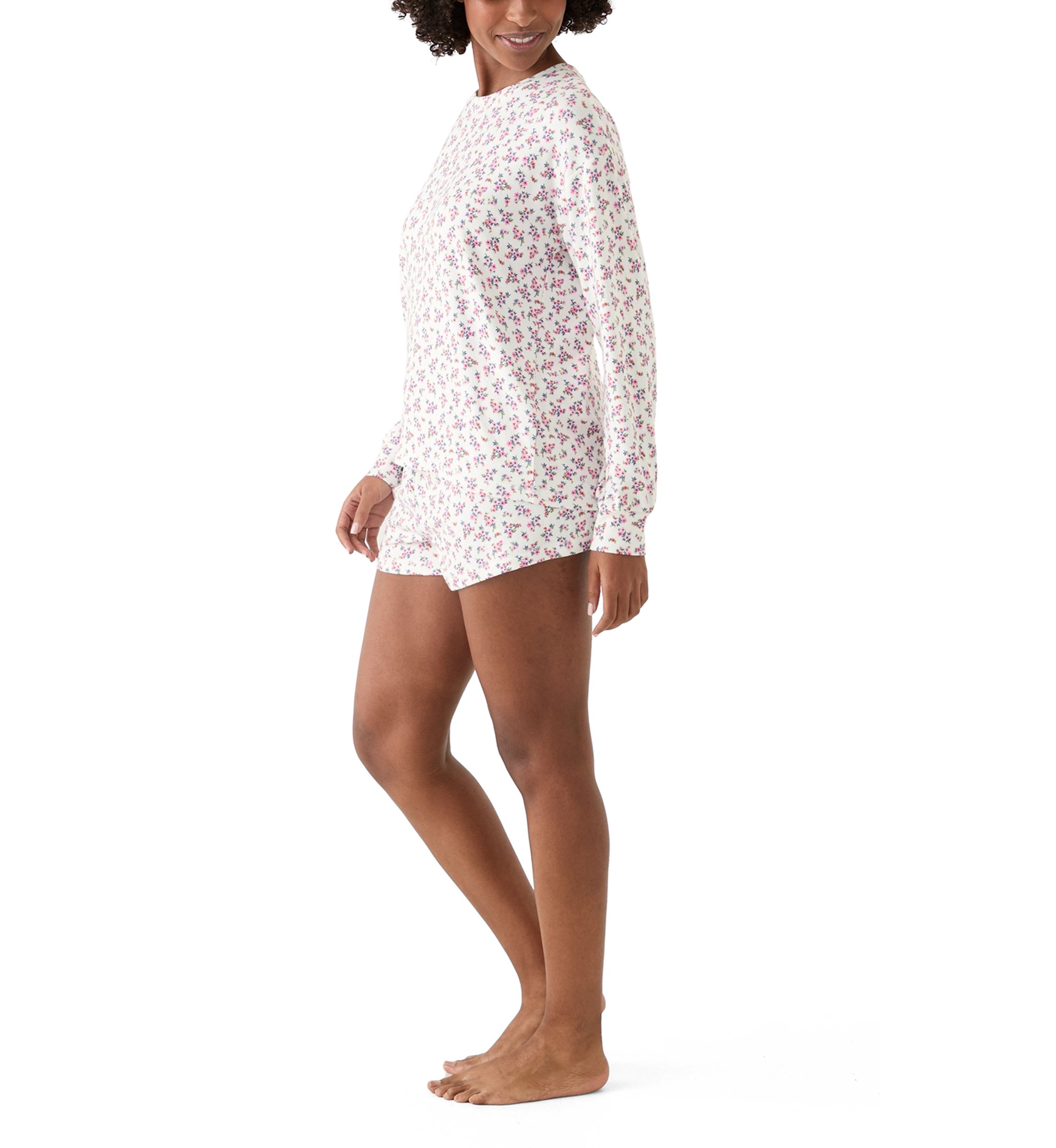 Womens Long Sleeve Peachy Short Pajama Set