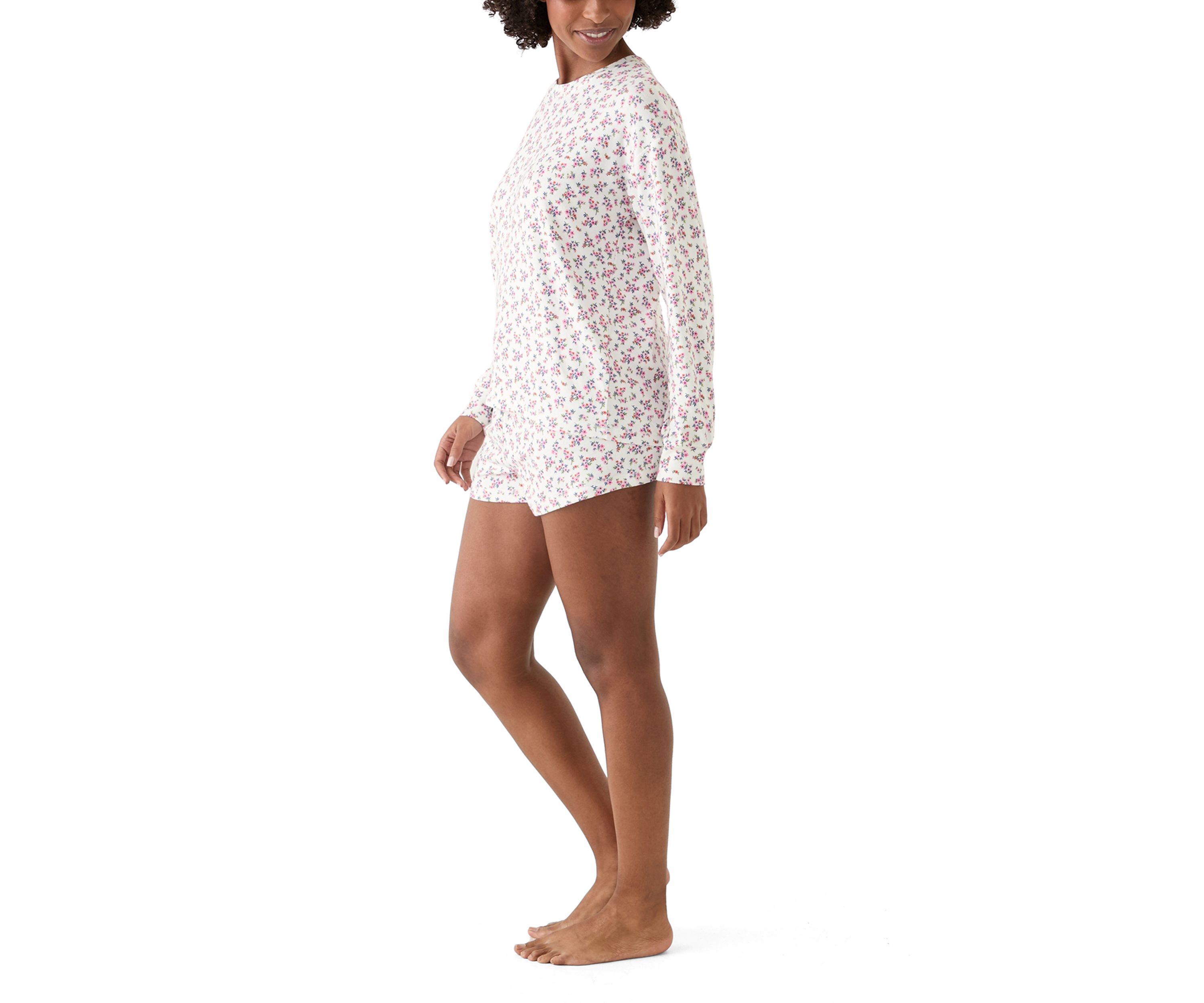 Womens Long Sleeve Peachy Short Pajama Set