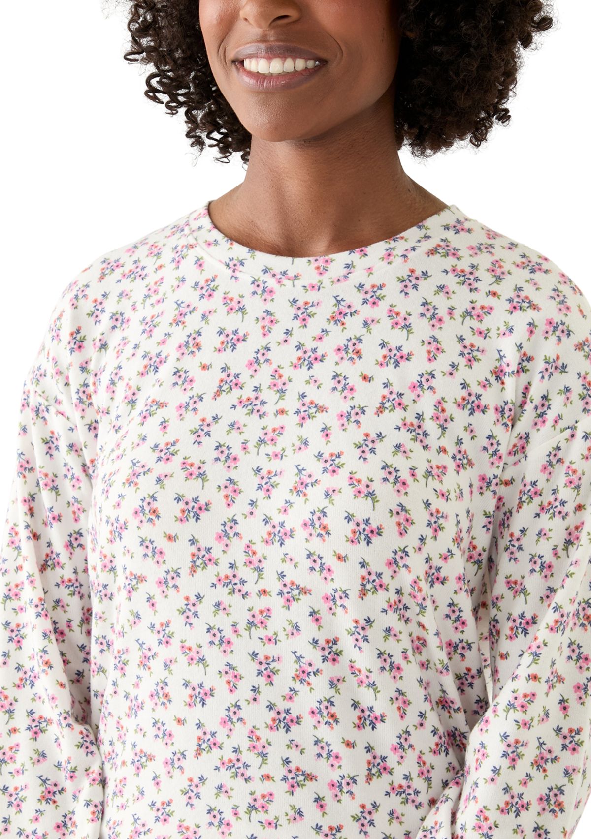 Womens Long Sleeve Peachy Short Pajama Set