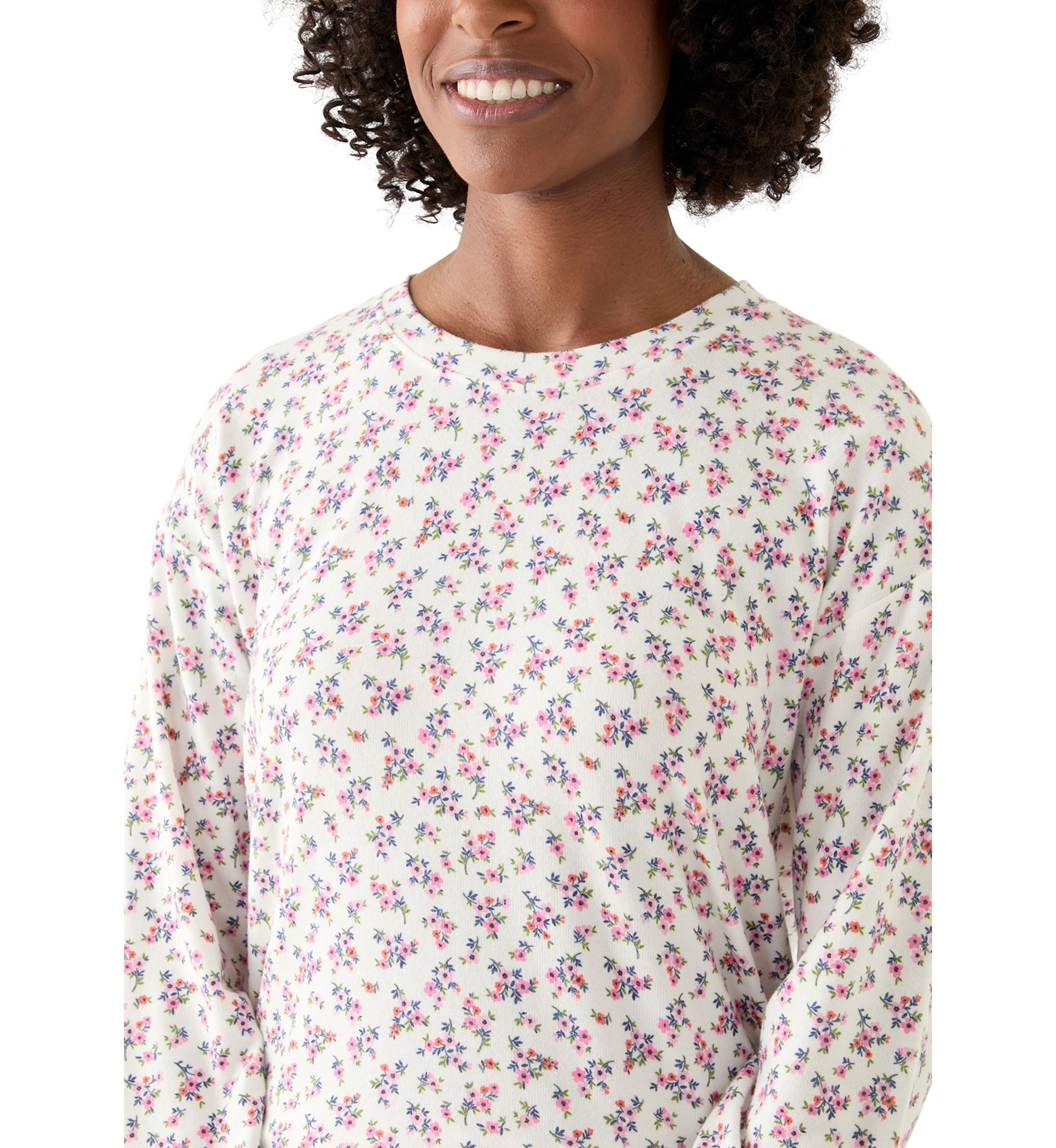 Womens Long Sleeve Peachy Short Pajama Set