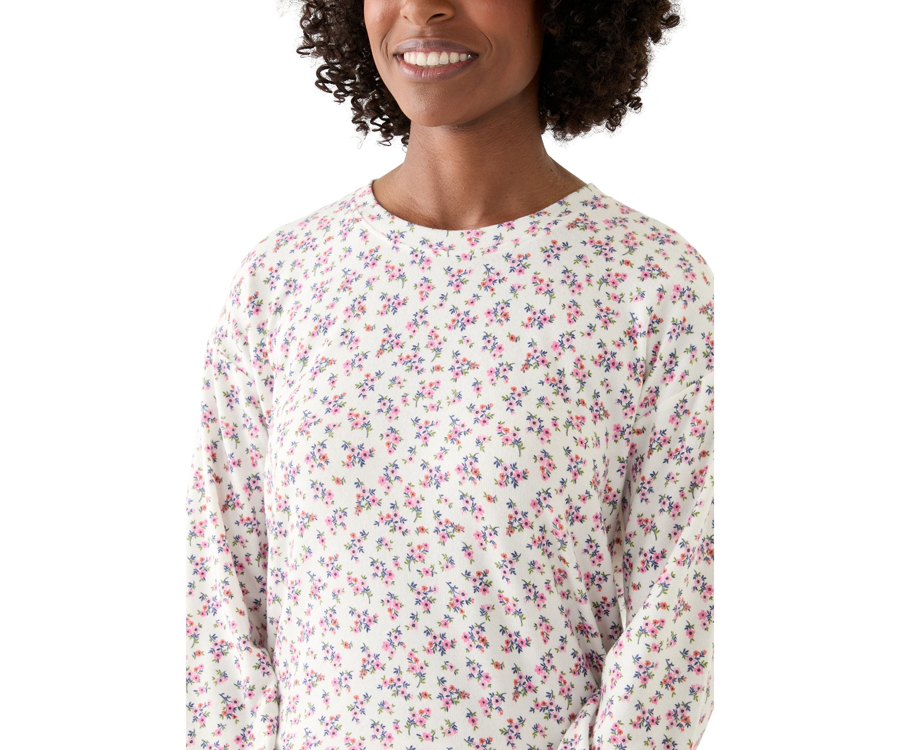 Womens Long Sleeve Peachy Short Pajama Set