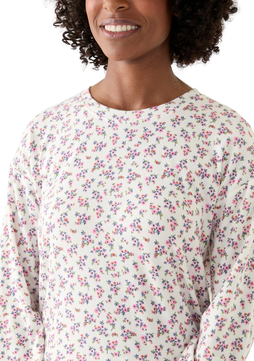Womens Long Sleeve Peachy Short Pajama Set