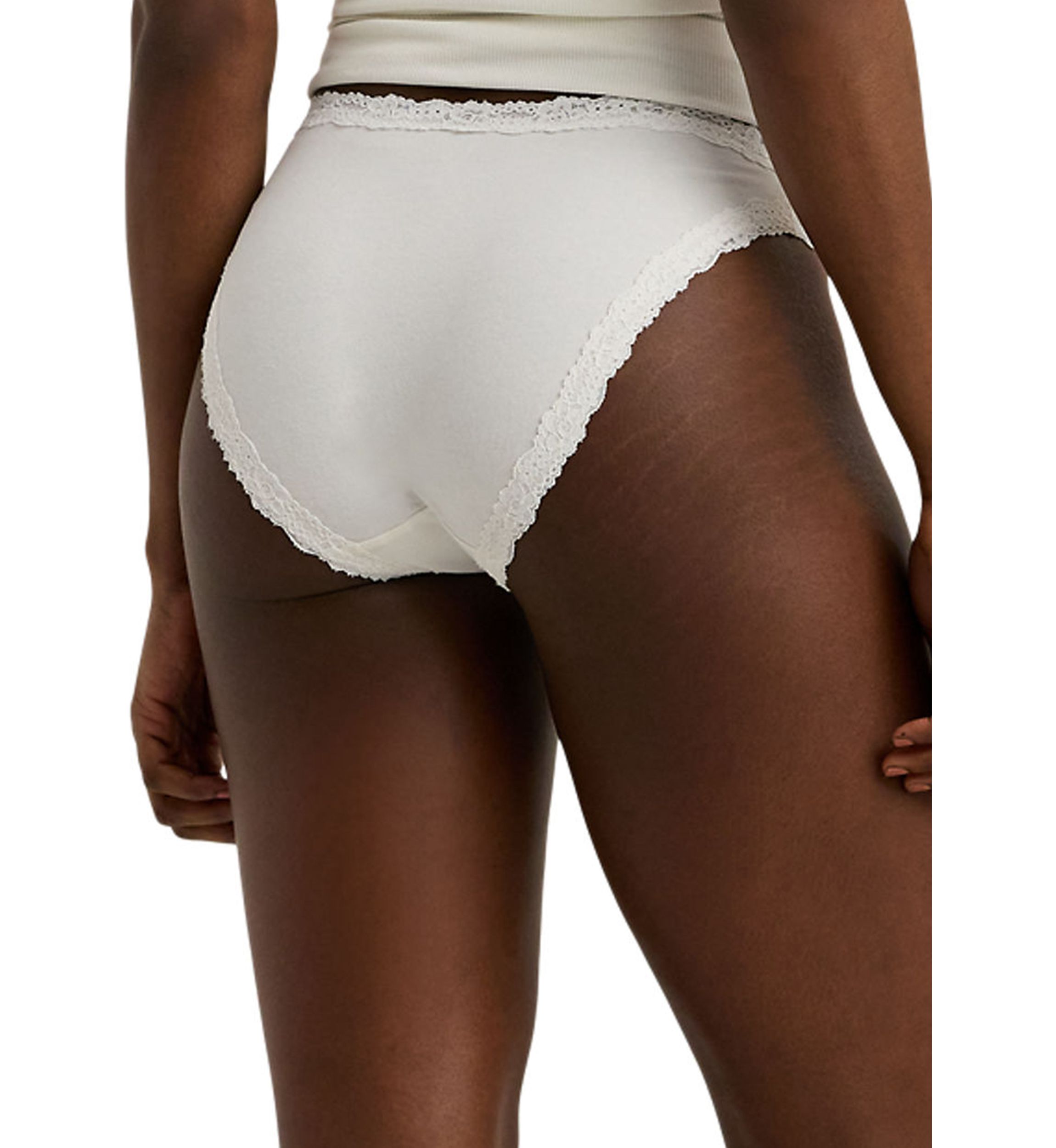Cotton & Lace Jersey Bikini Brief