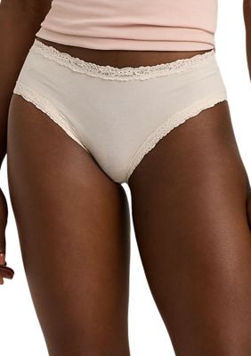Cotton & Lace Jersey Hipster Brief