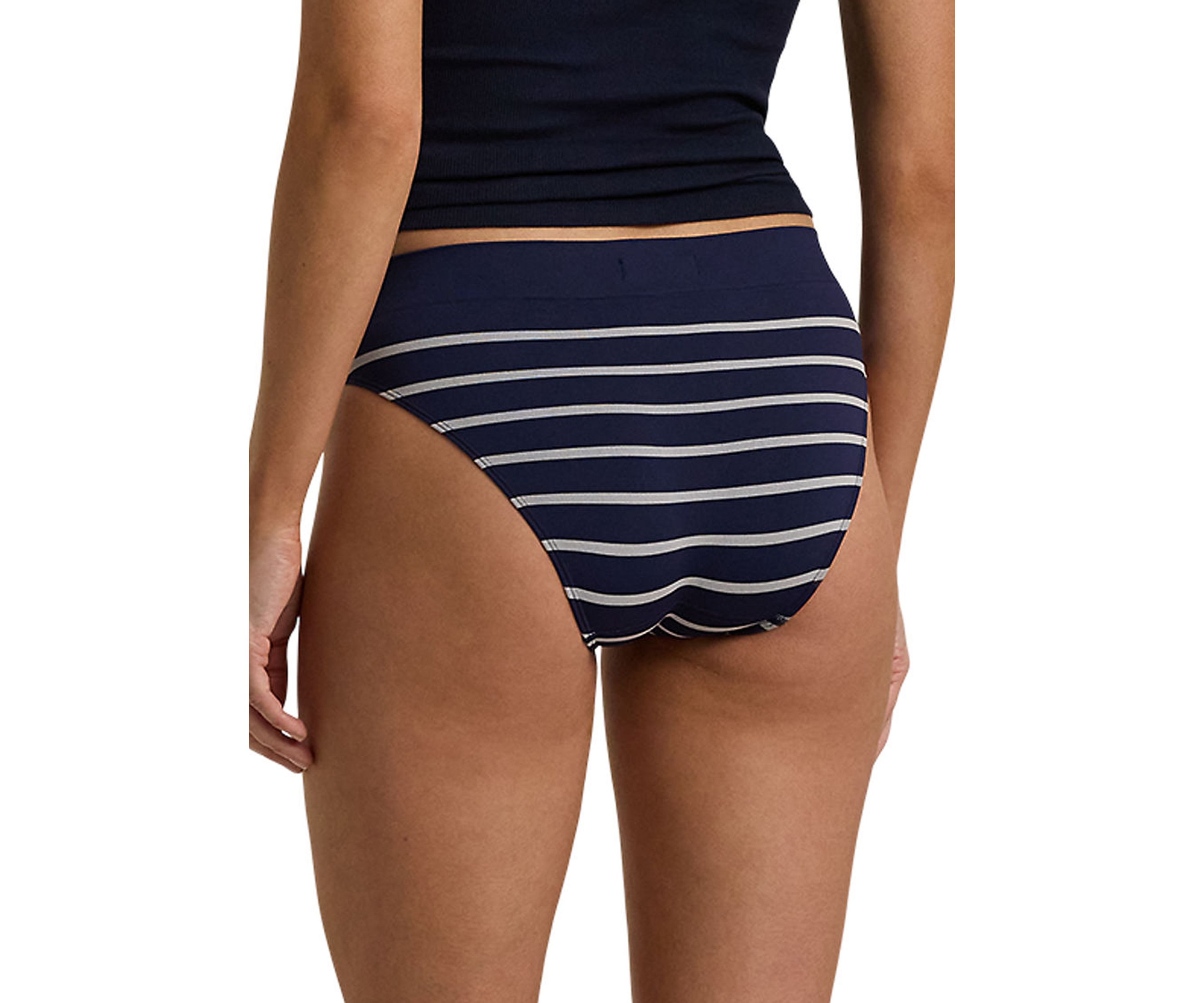 Seamless Striped Jersey Bikini Brief