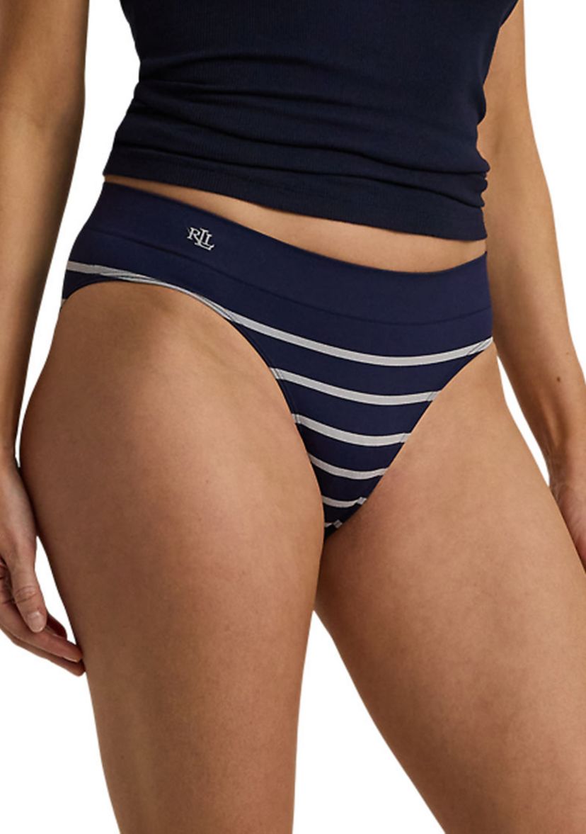 Seamless Striped Jersey Bikini Brief