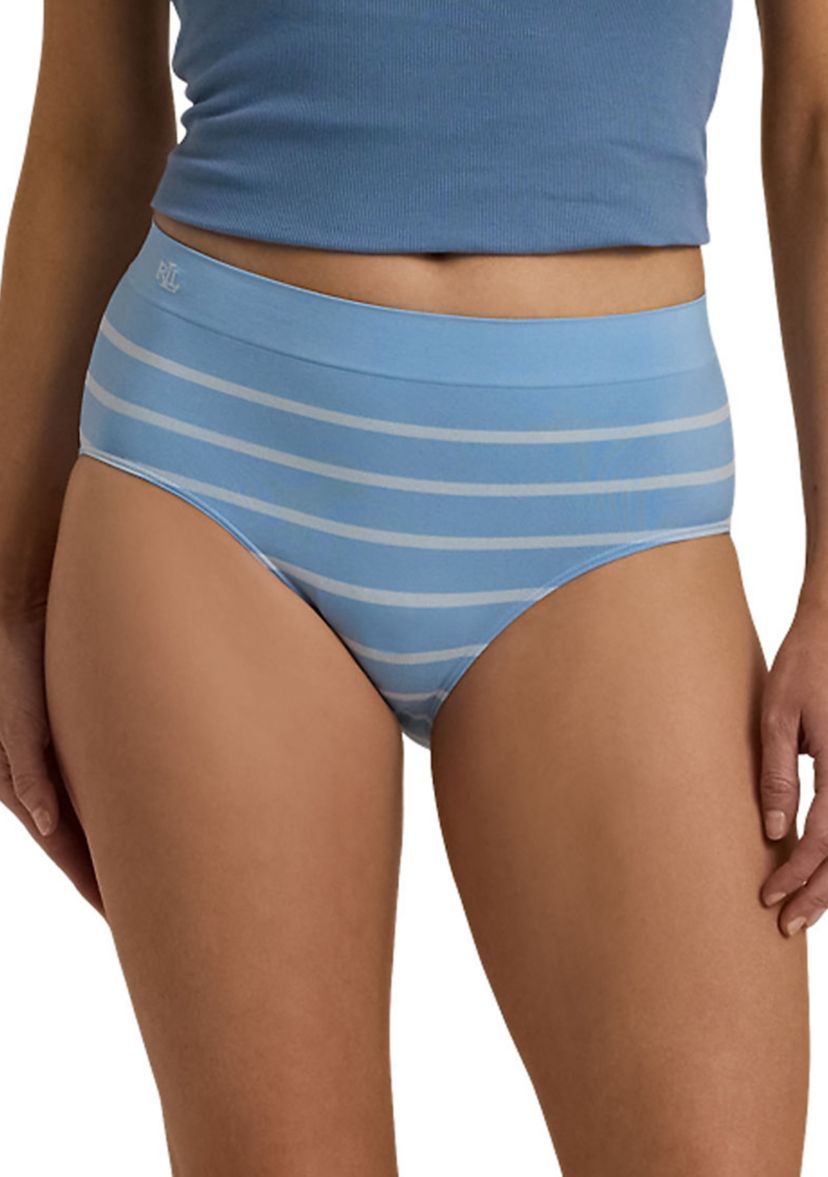 Seamless Striped Jersey High-Rise Brief