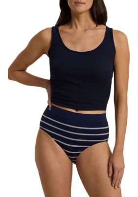 Seamless Striped Jersey High-Rise Brief