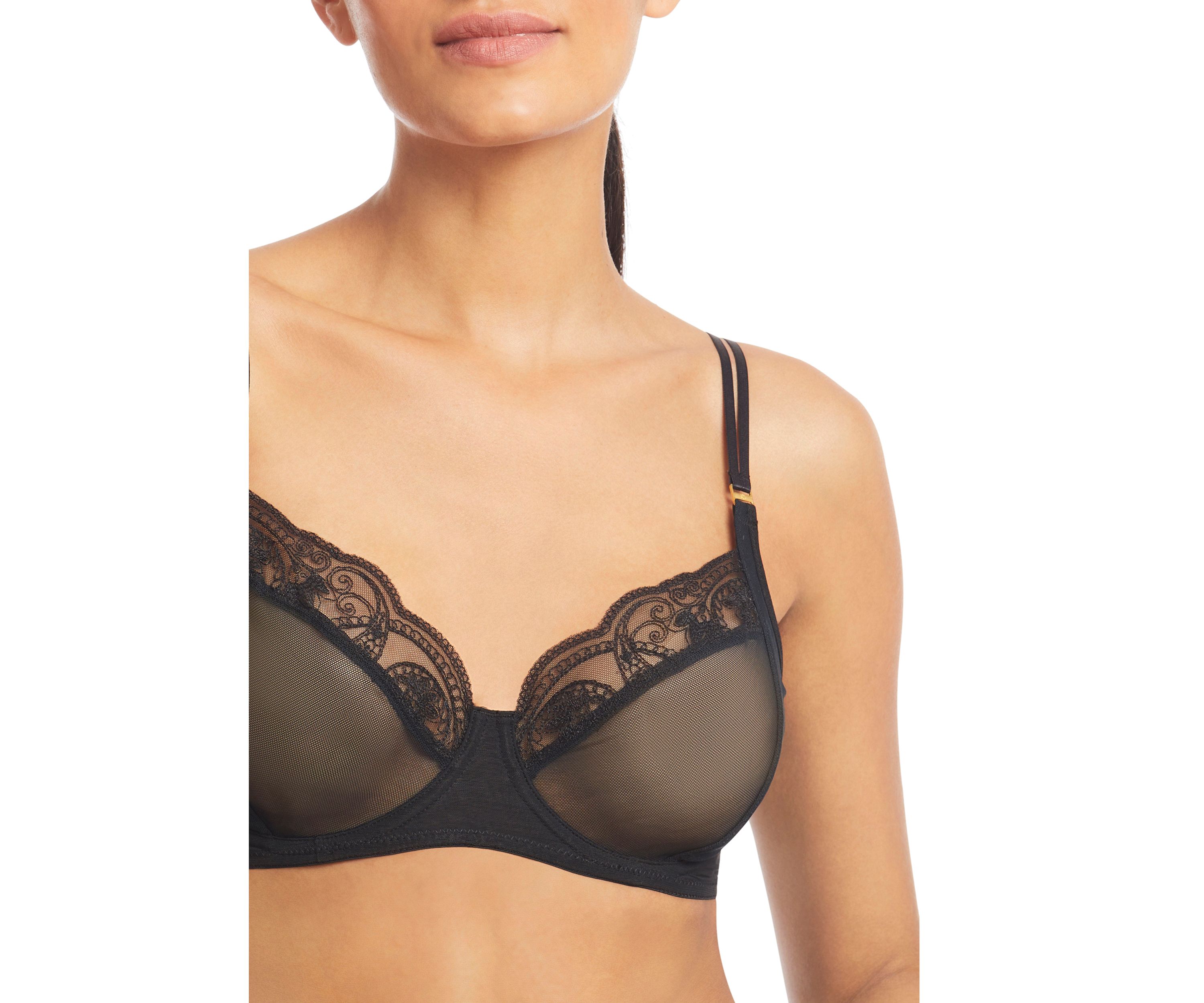 Paisley-Embroidered Bra