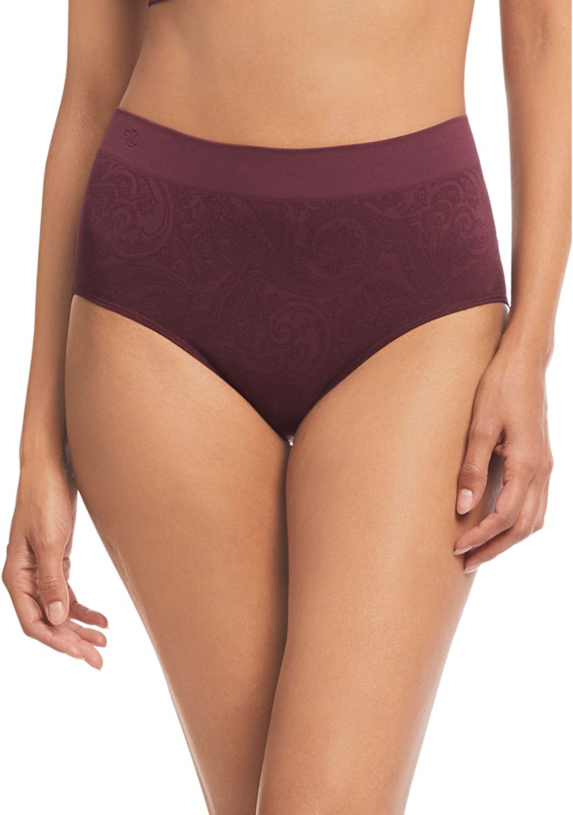 Lauren Seamless Paisley Jersey High-Rise Brief