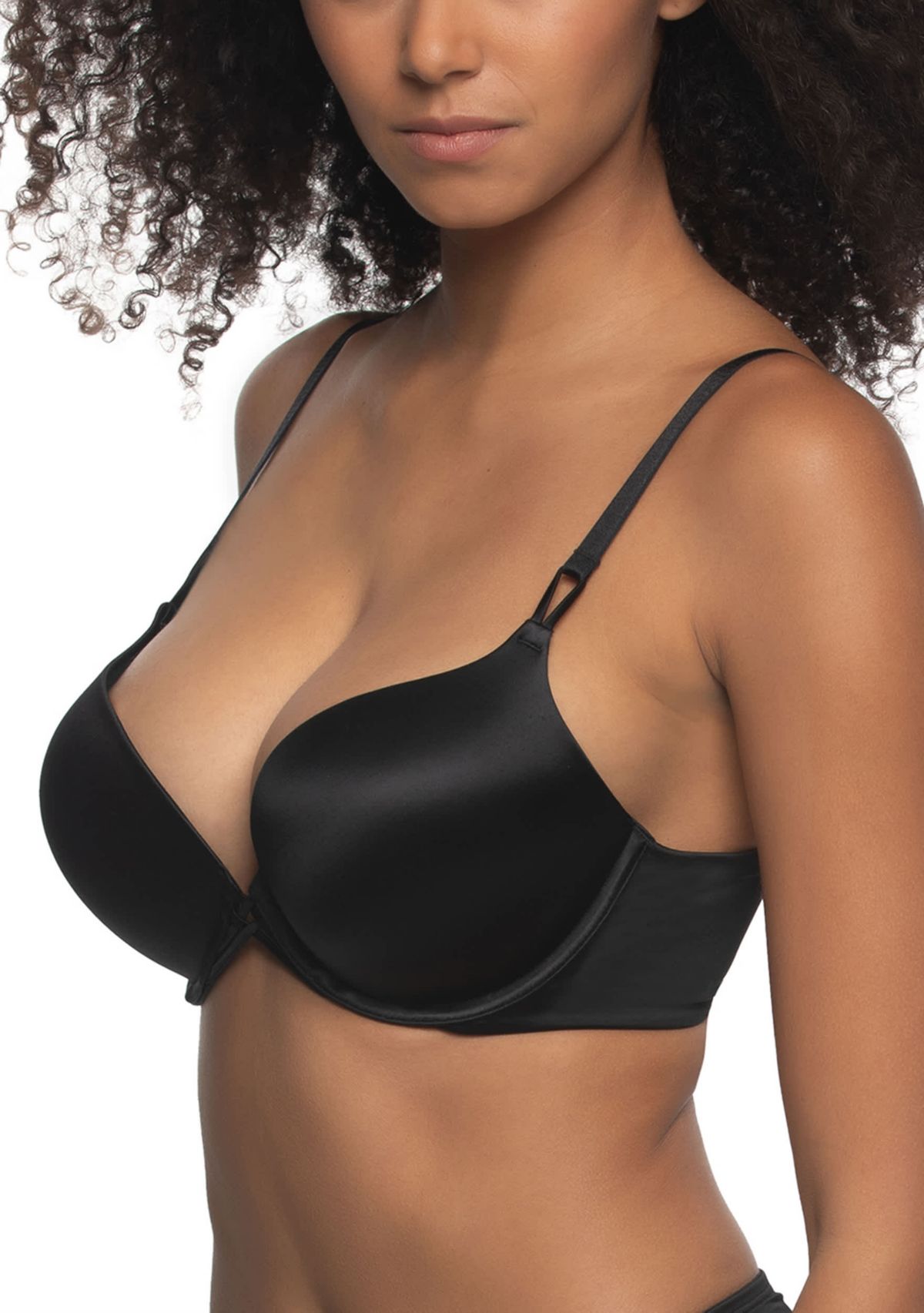 Luscious Sleek Satin Add 2 Sizes Push Up Bra