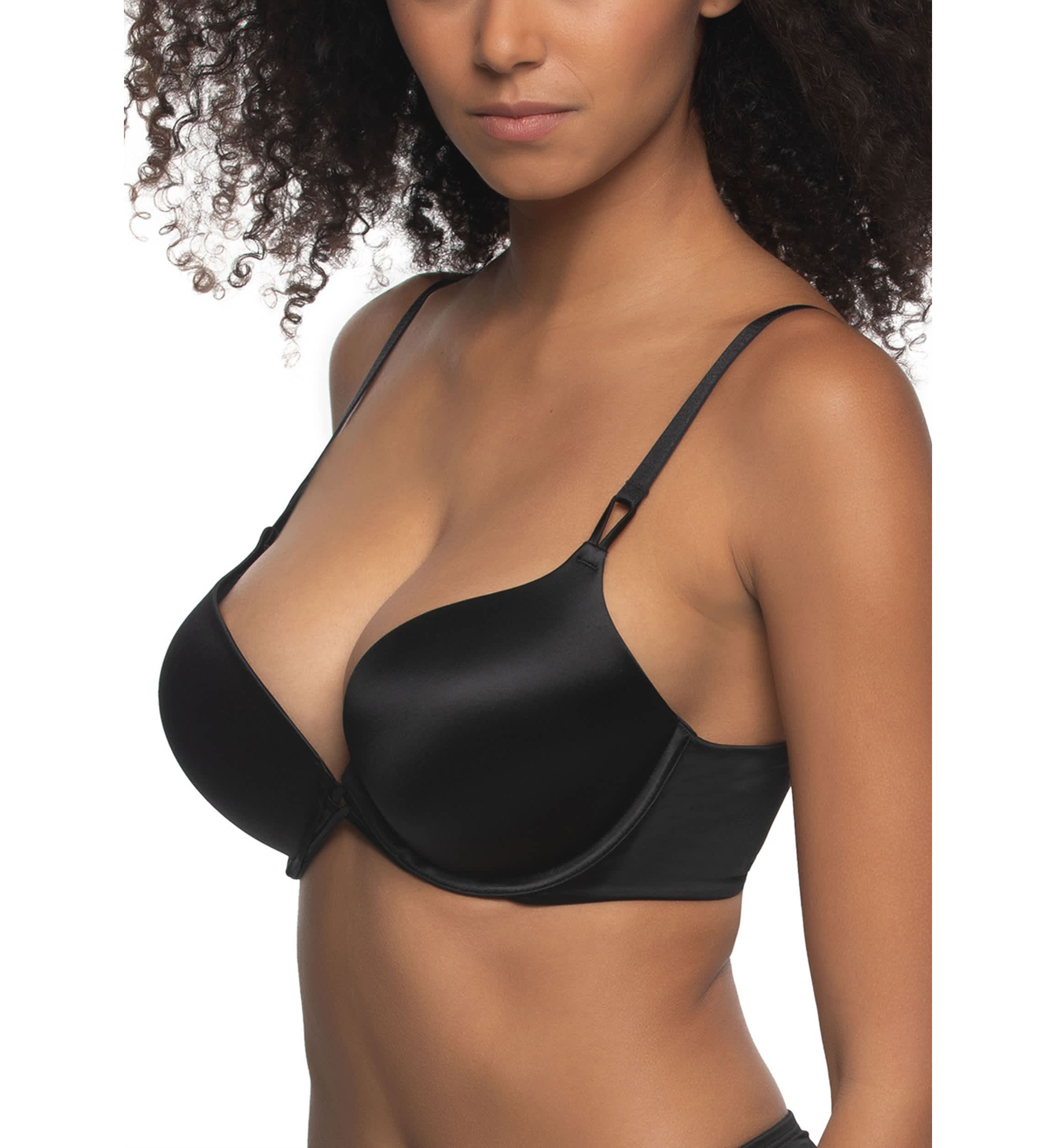 Luscious Sleek Satin Add 2 Sizes Push Up Bra