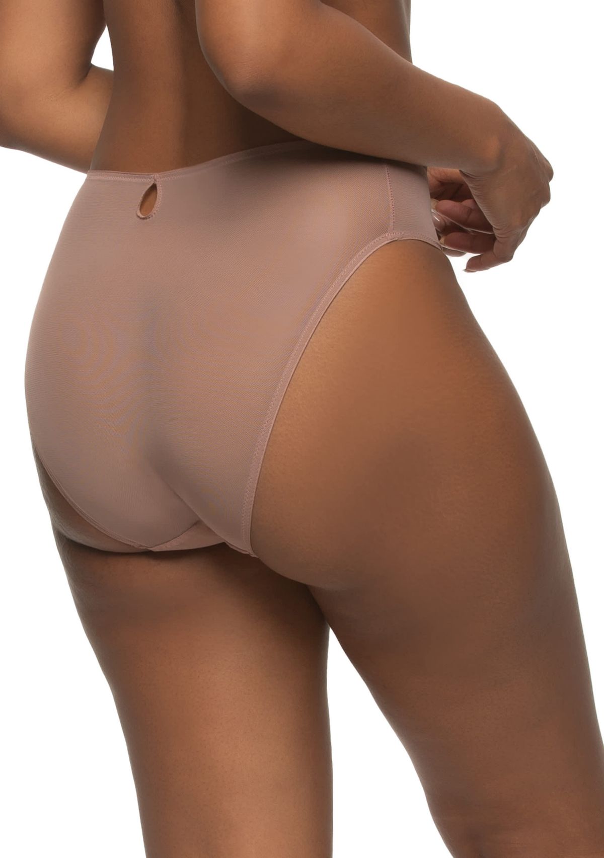 Lotus Hi Cut Embroidered Mesh Brief