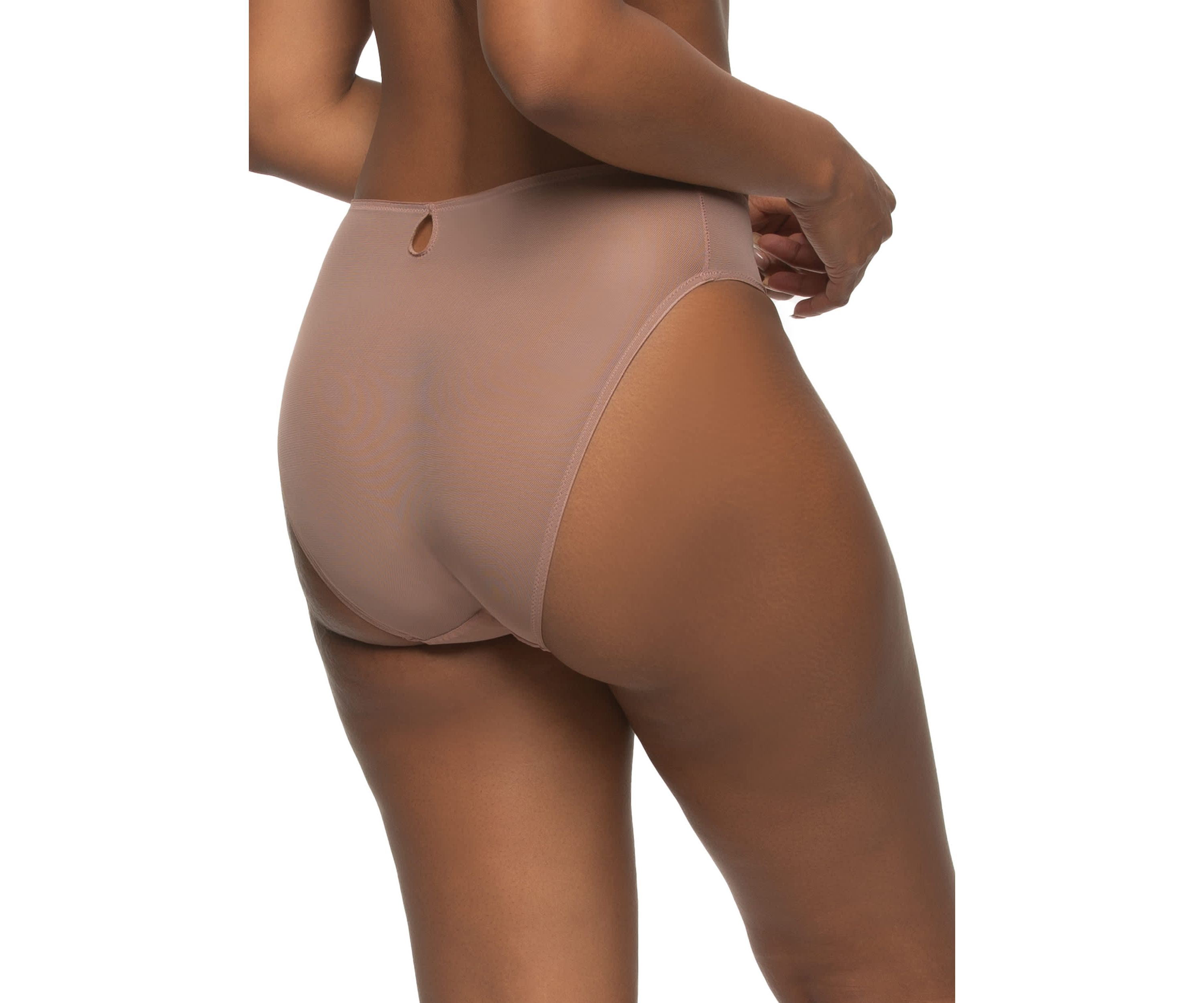 Lotus Hi Cut Embroidered Mesh Brief