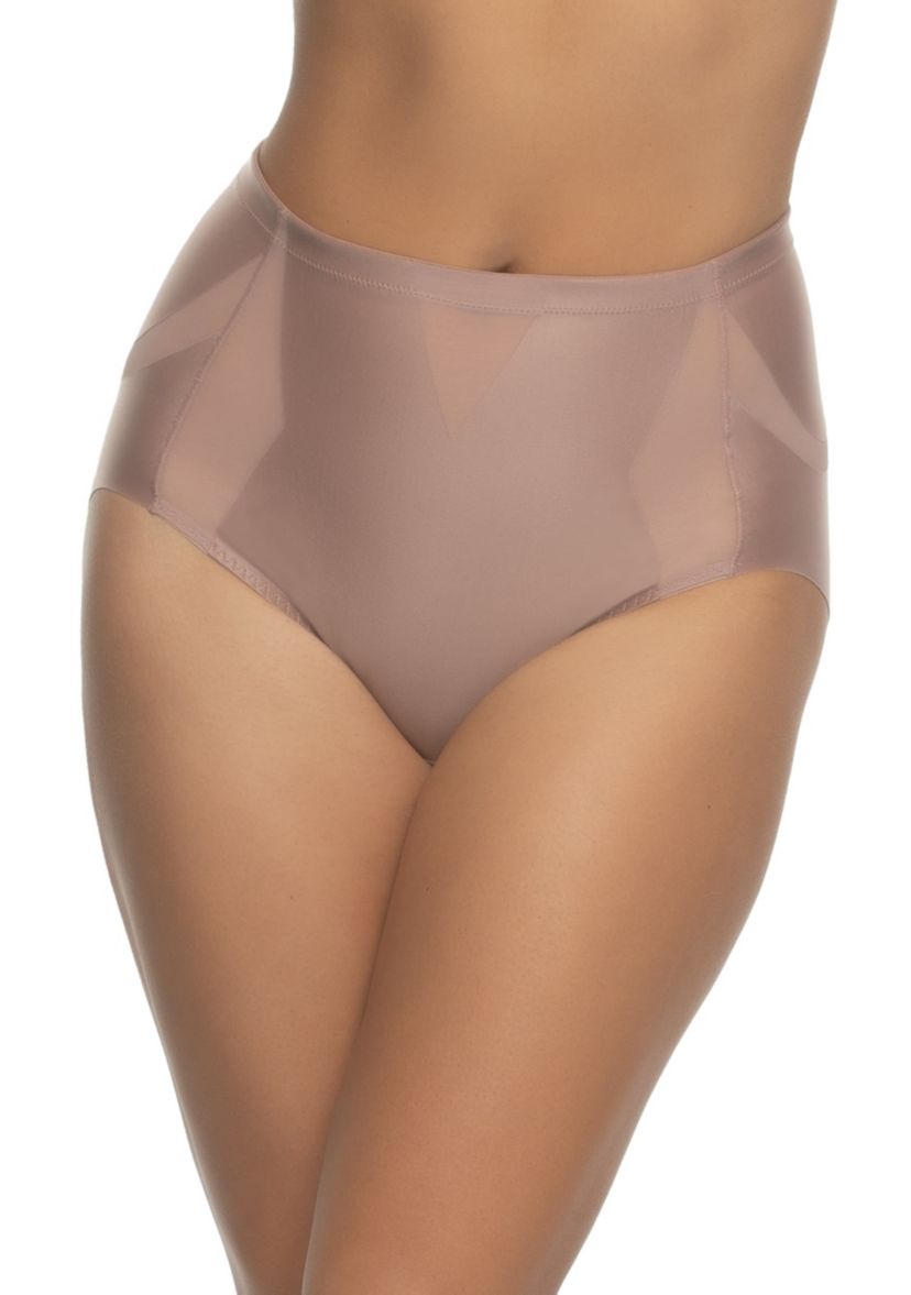 Uplifted Satin and Mesh Body Mapped At-Waist Shaper Brief