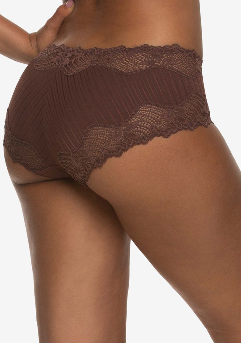 Stripe Delight Lace Hipster Panty