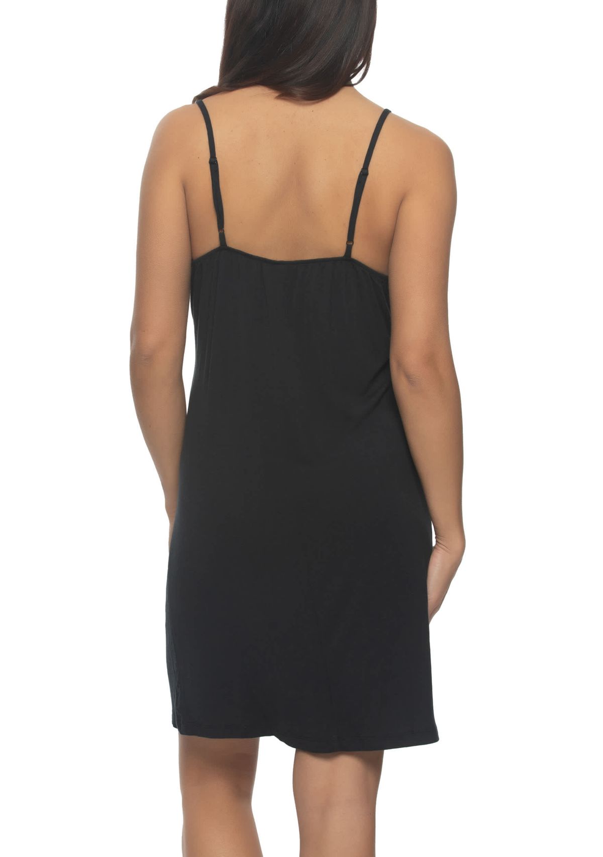 Elysees Satin and Knit Chemise Slip Dress