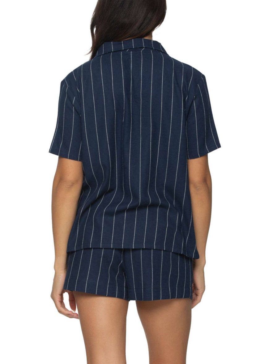 Mirielle Notch Collar Pajama Short Set