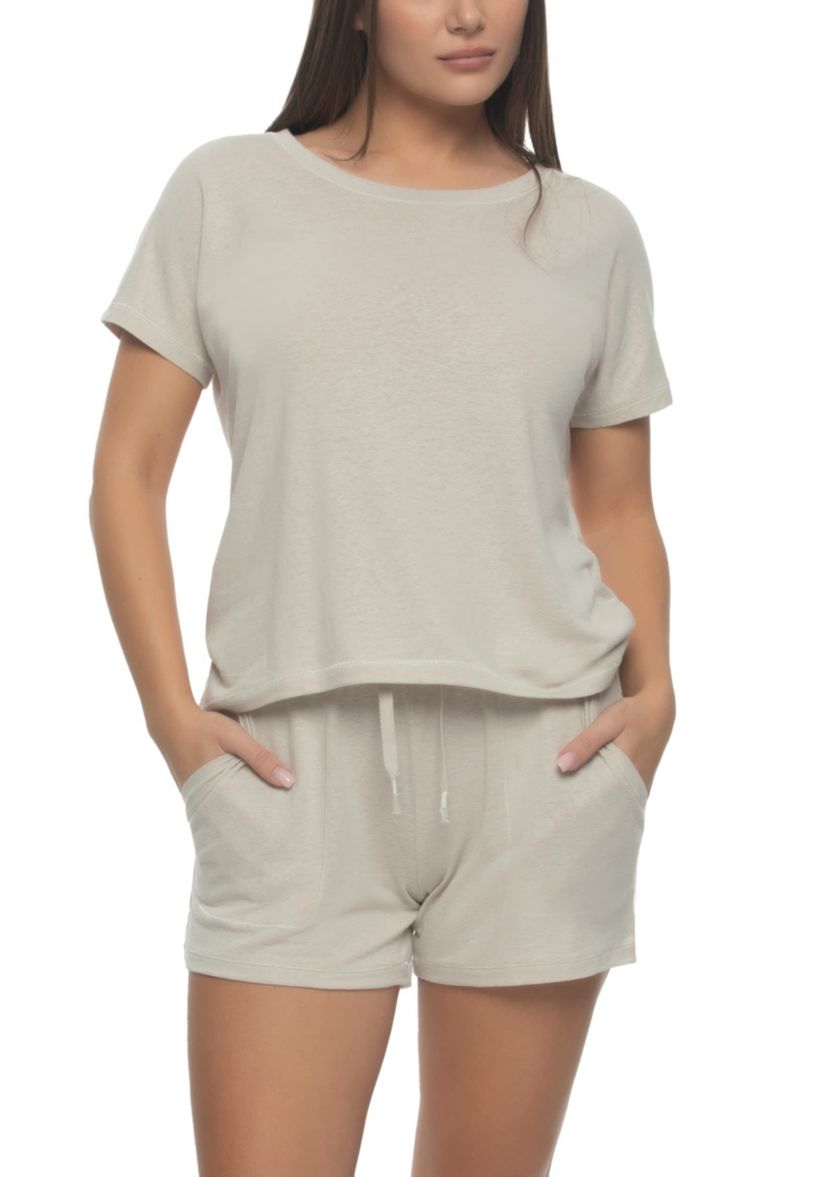Lauren Linen Blend Short Pajama Set