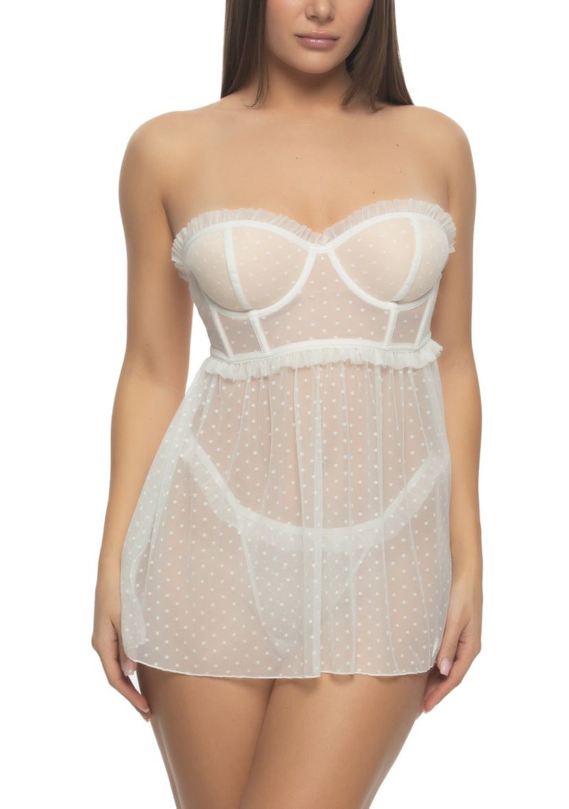 Margot Strapless Longline Babydoll Set