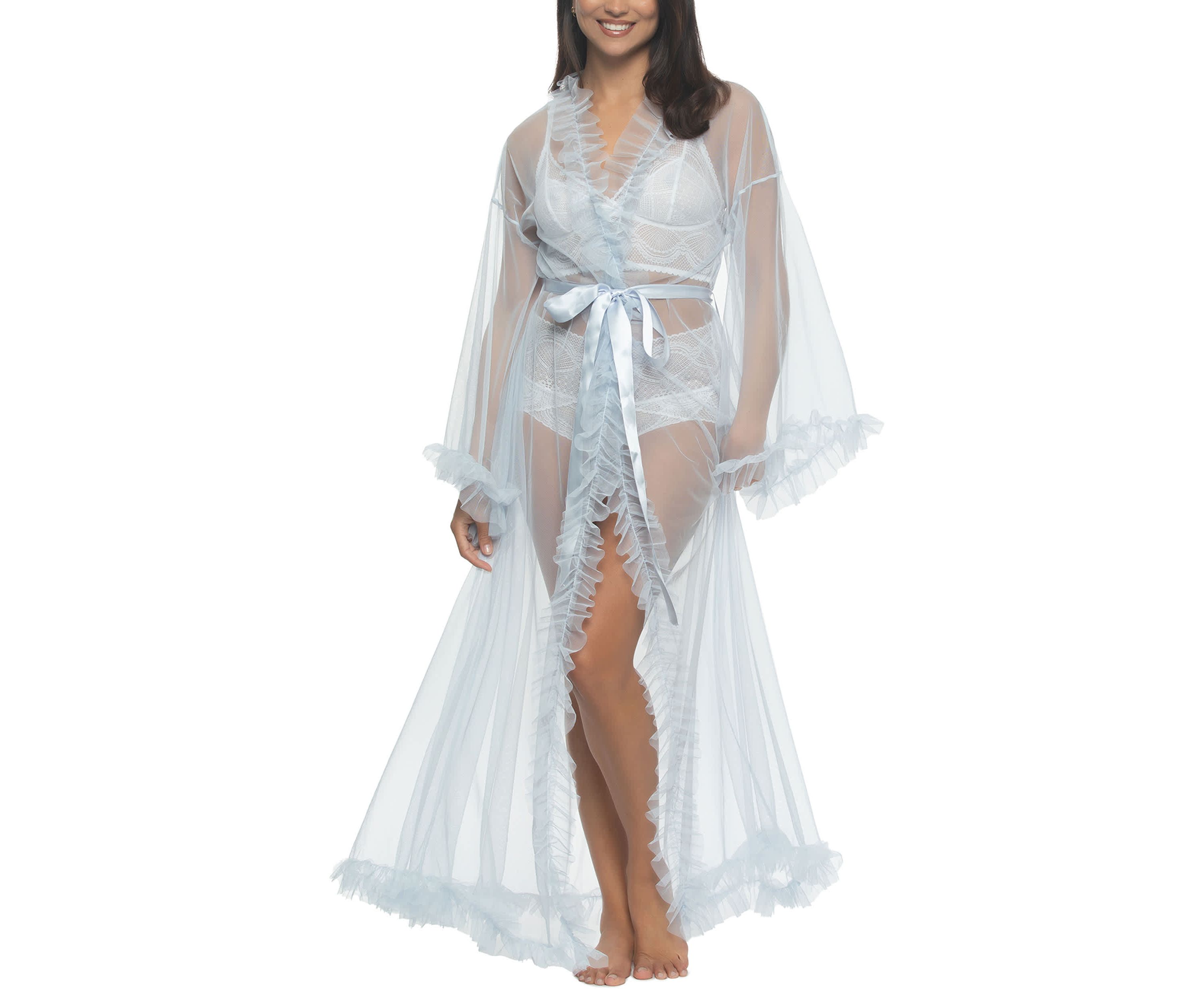 Veil Tulle Ruffle Robe