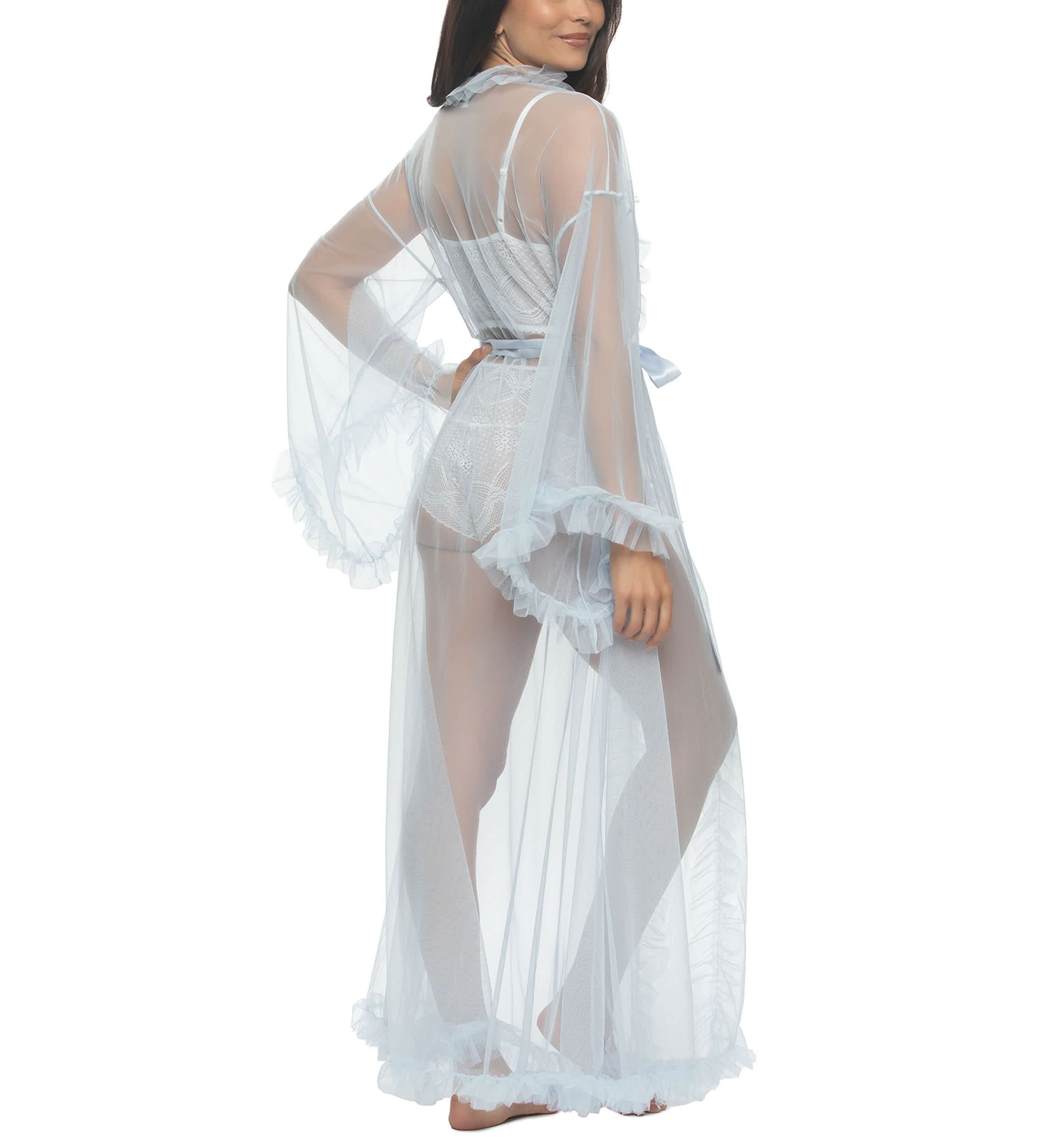 Veil Tulle Ruffle Robe