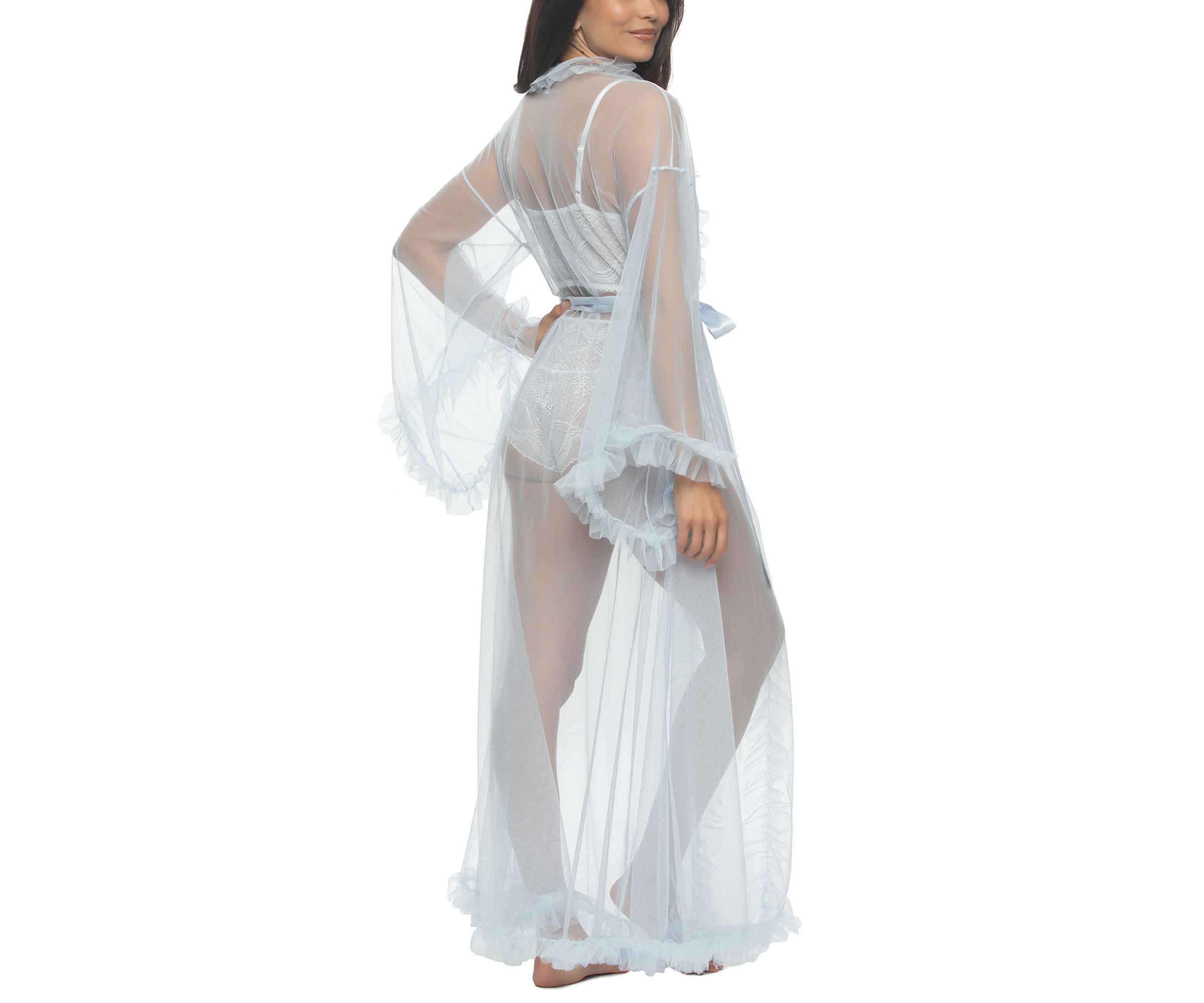 Veil Tulle Ruffle Robe