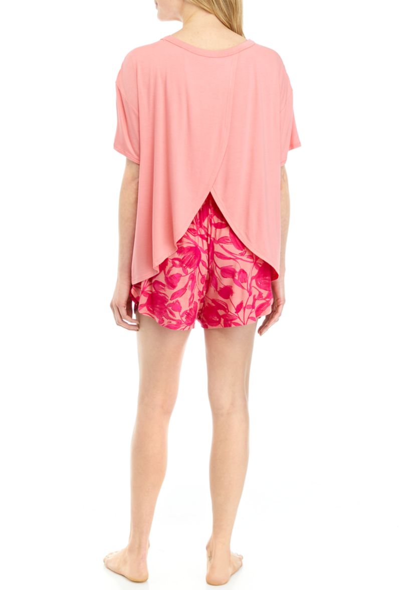 Tulip Back T-Shirt and Shorts Pajama Set