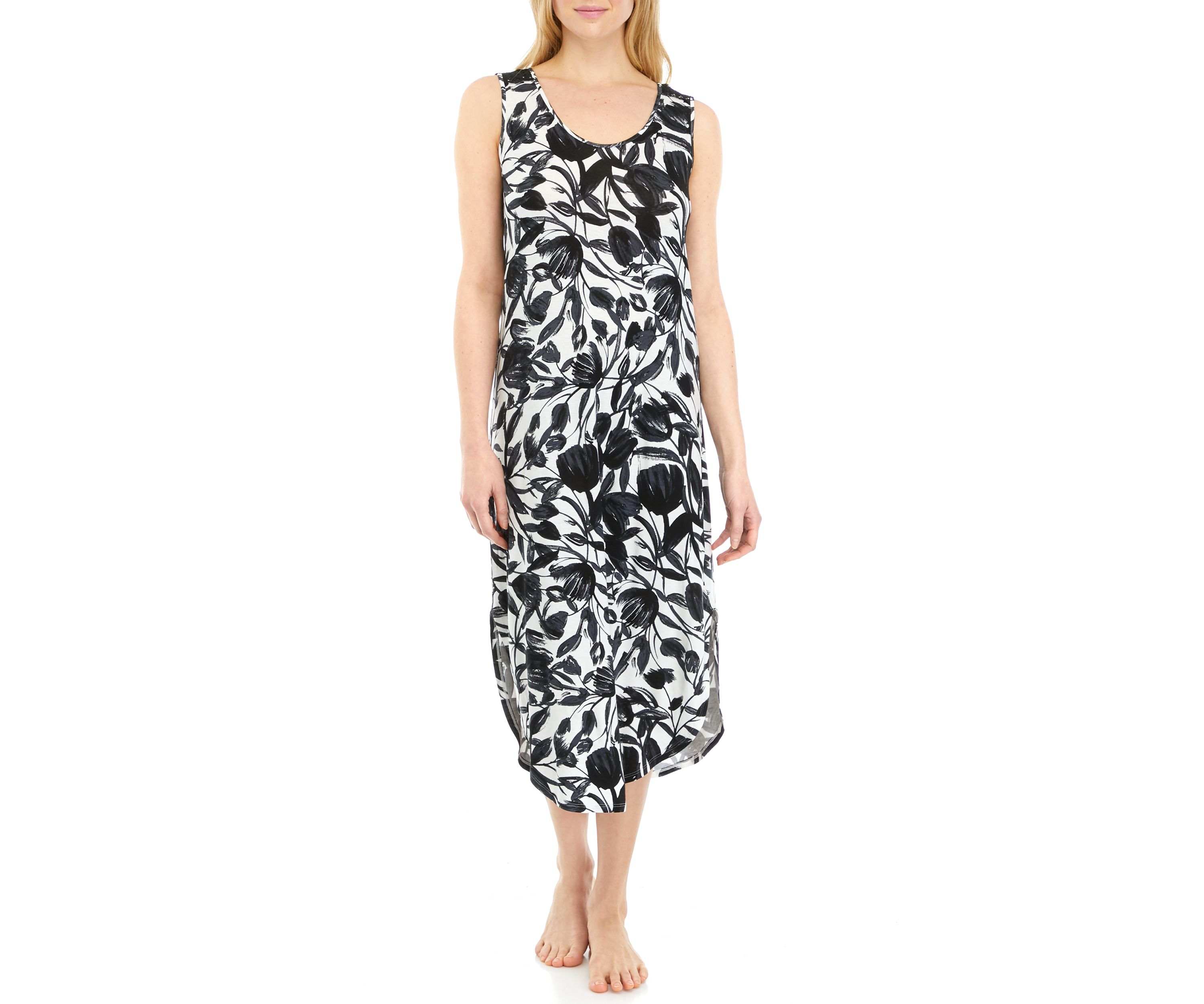 Midi Nightgown with Lace
