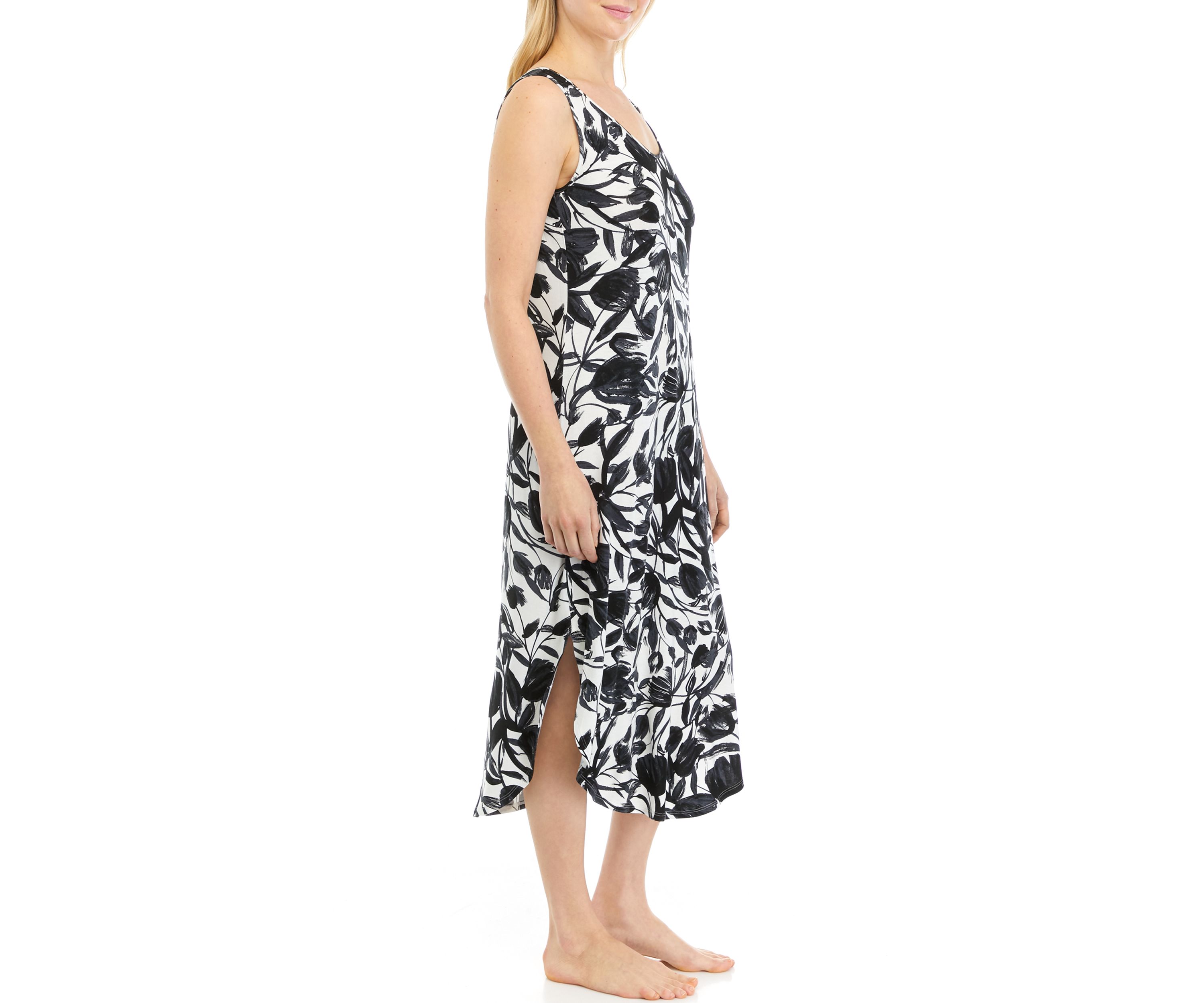 Midi Nightgown with Lace
