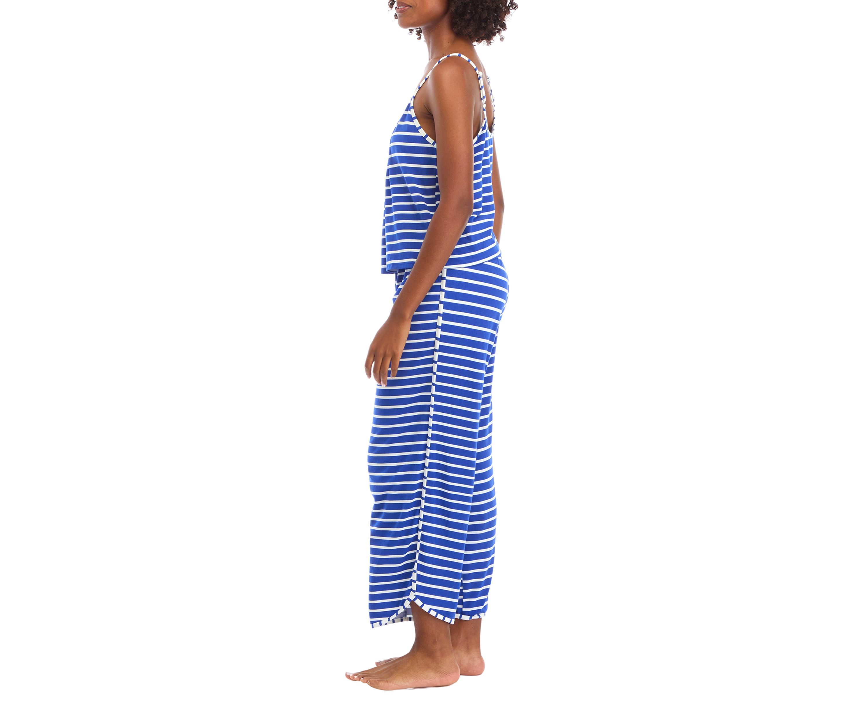 Pleated Tank Top and Pants Sleep Set
