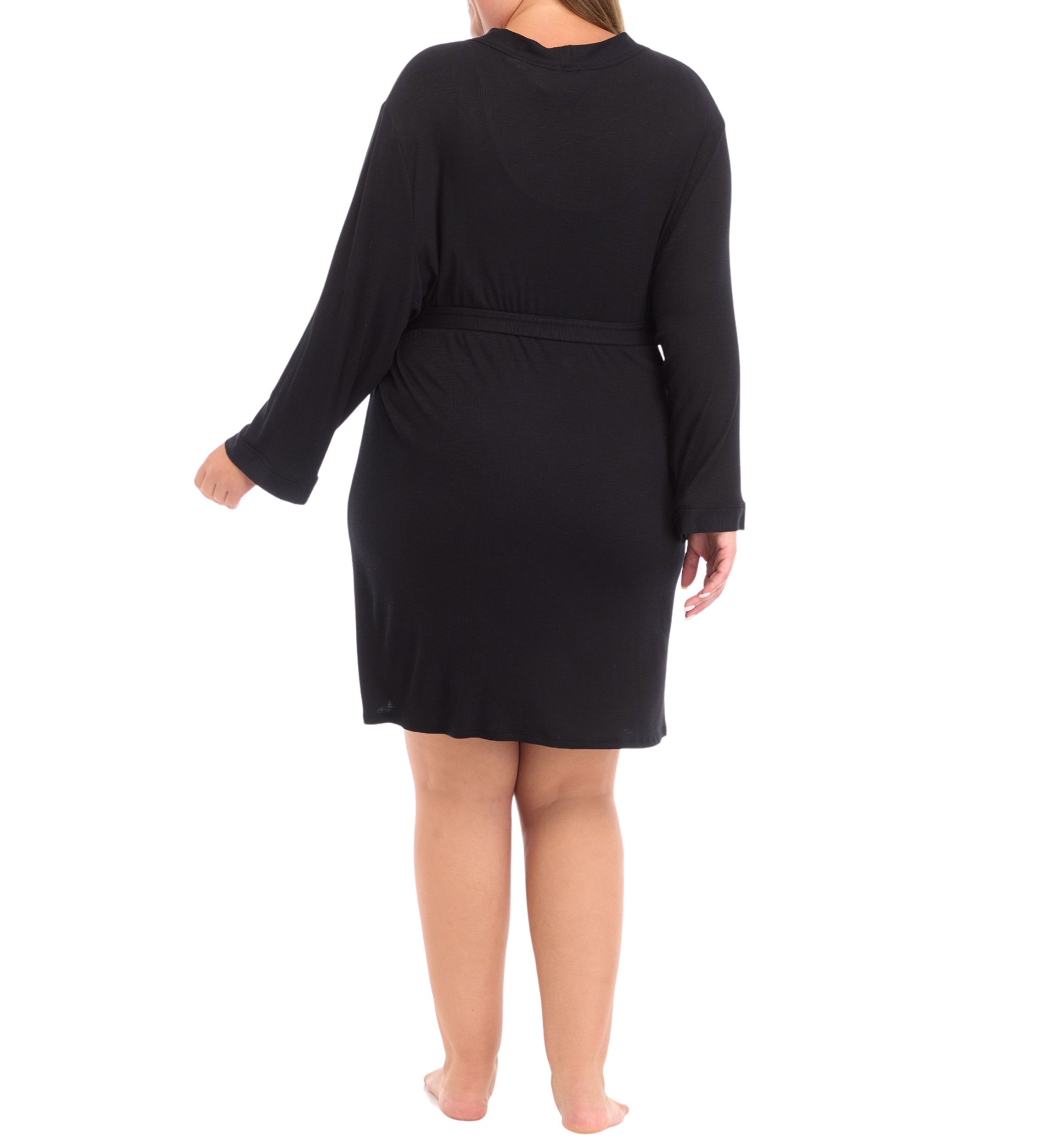 Plus Size Rib Knit Robe