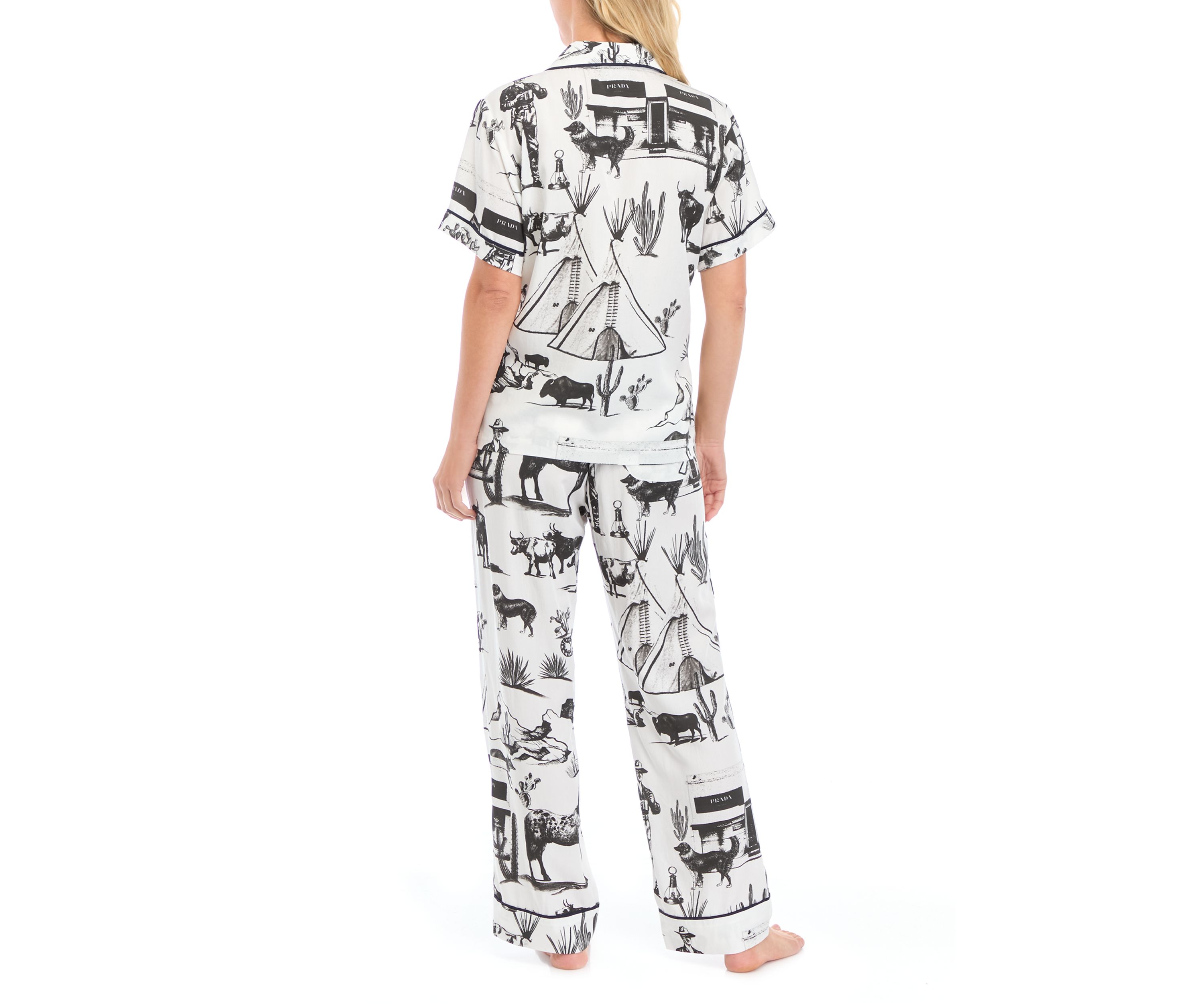 Marfa Toile Short Sleeve Pajama Set 
