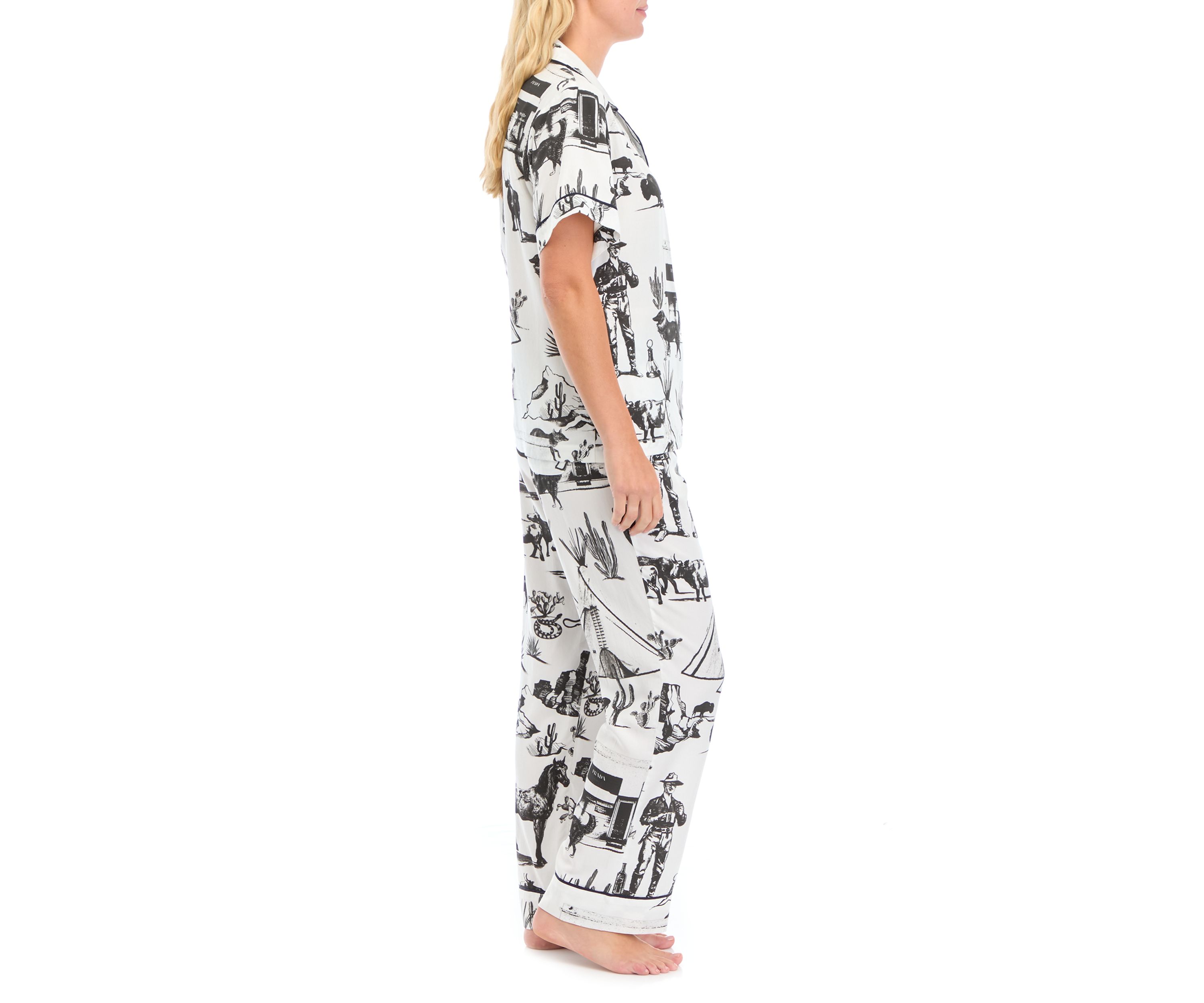 Marfa Toile Short Sleeve Pajama Set 