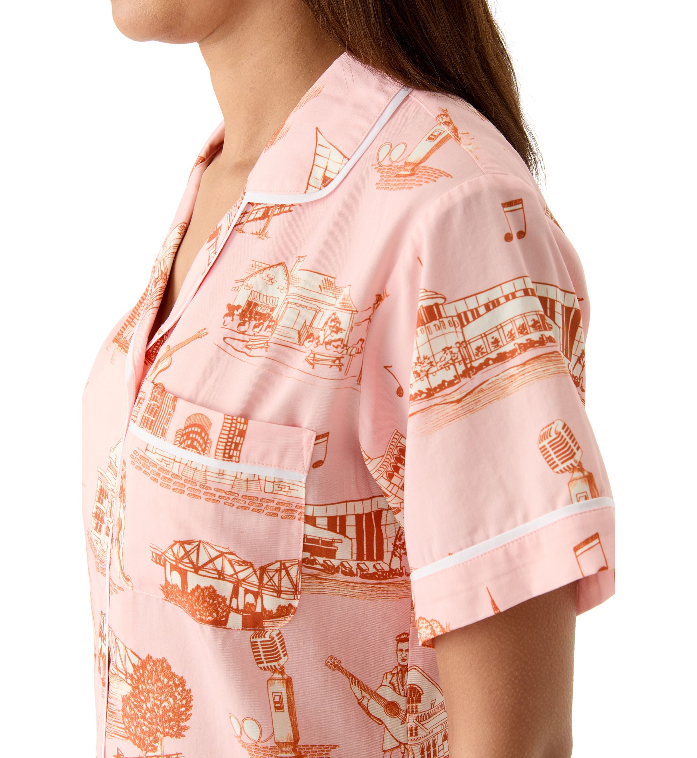 Nashville Printed Toile Pajama Set