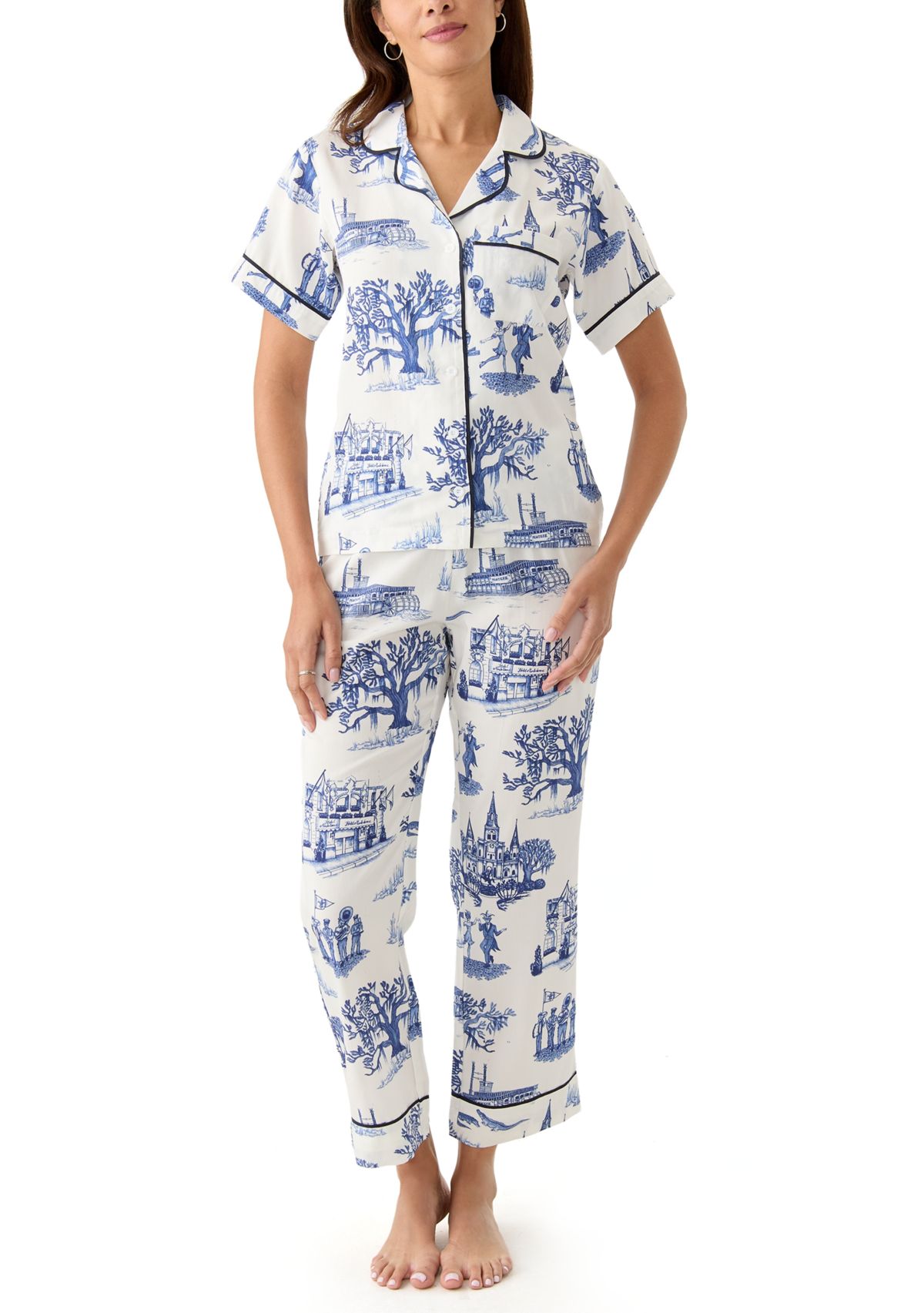 New Orleans Toile Printed Pajama Set