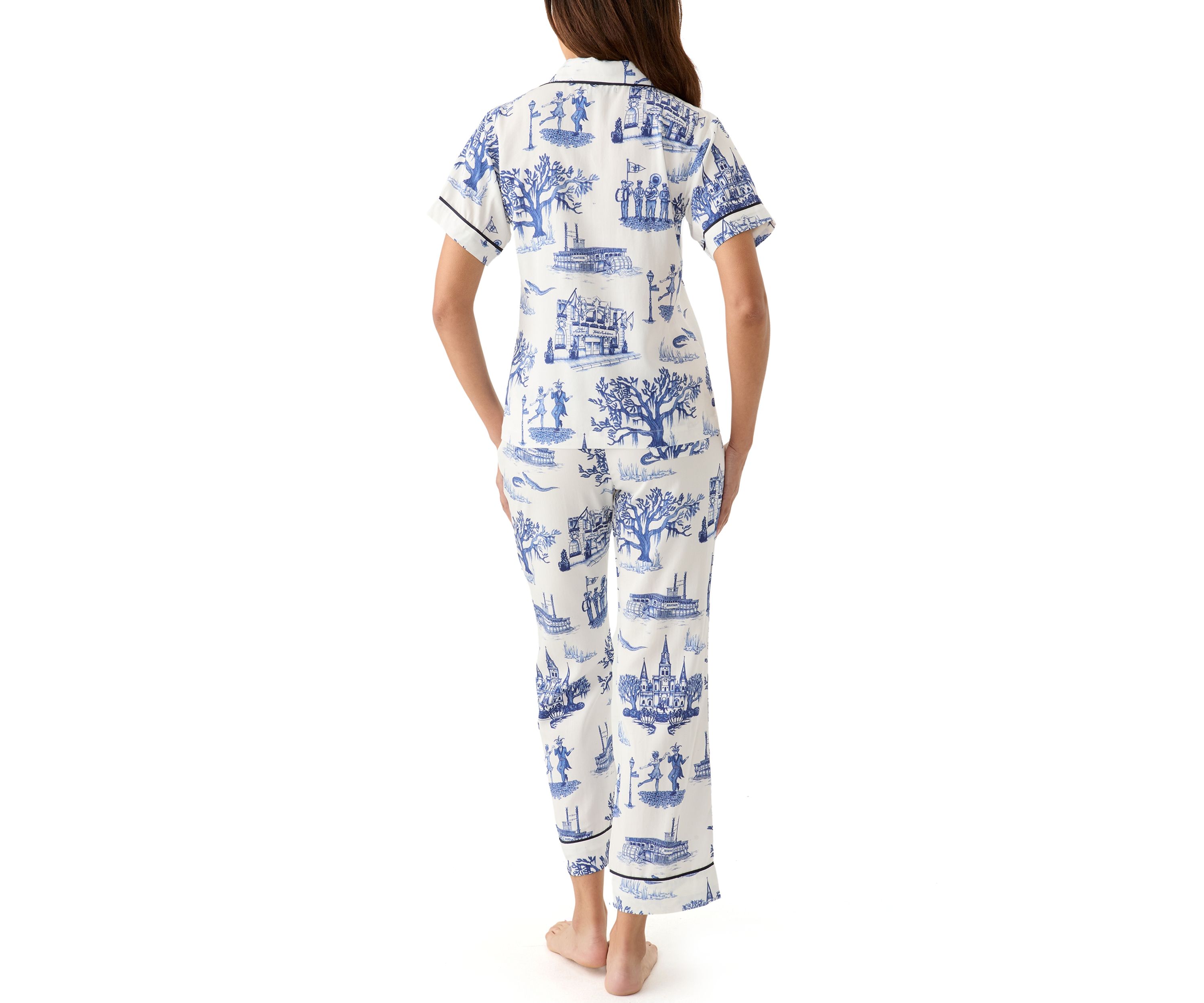 New Orleans Toile Printed Pajama Set